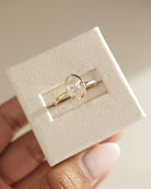 White Gold Pear Moissanite Ring
