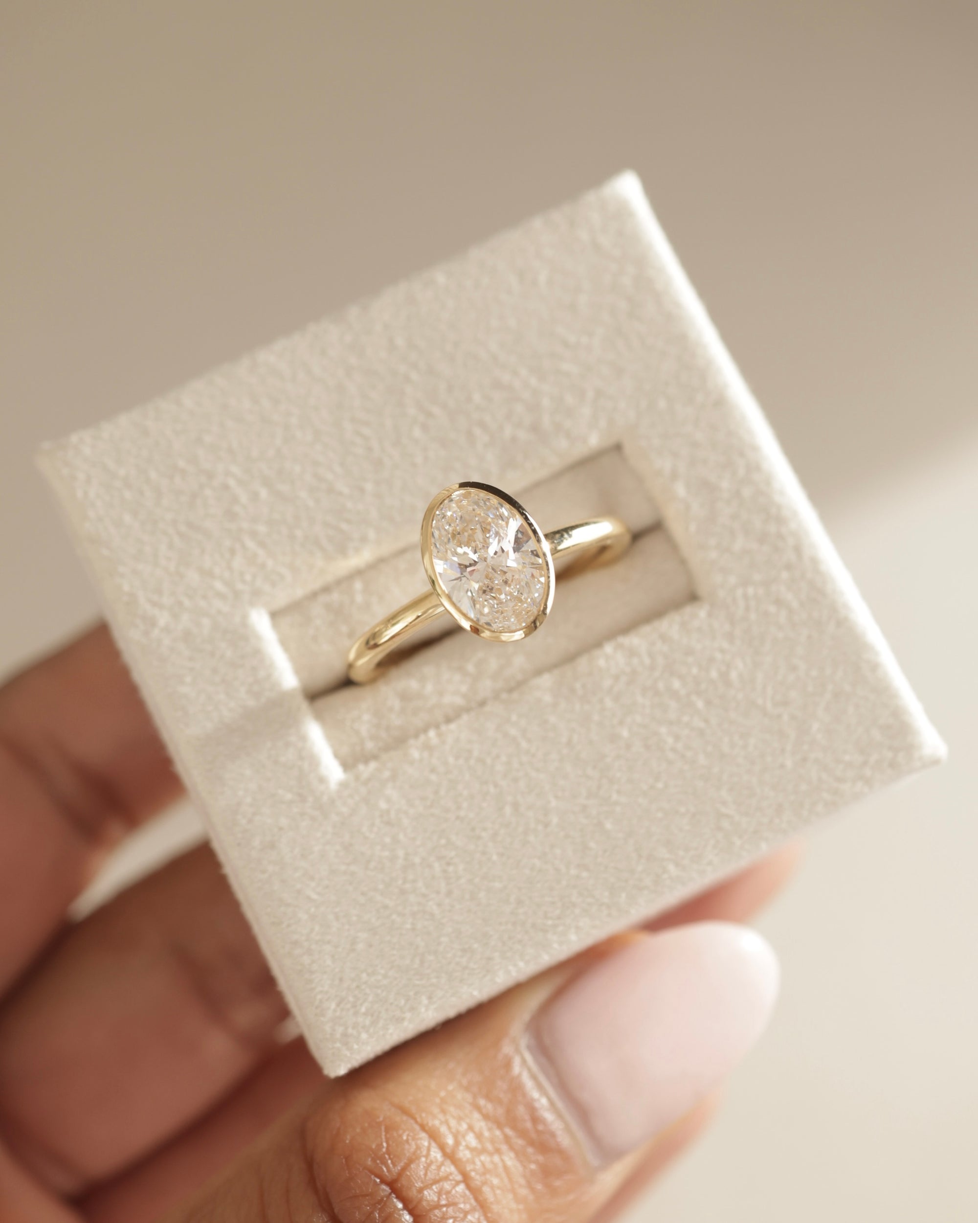 White Gold Pear Moissanite Ring