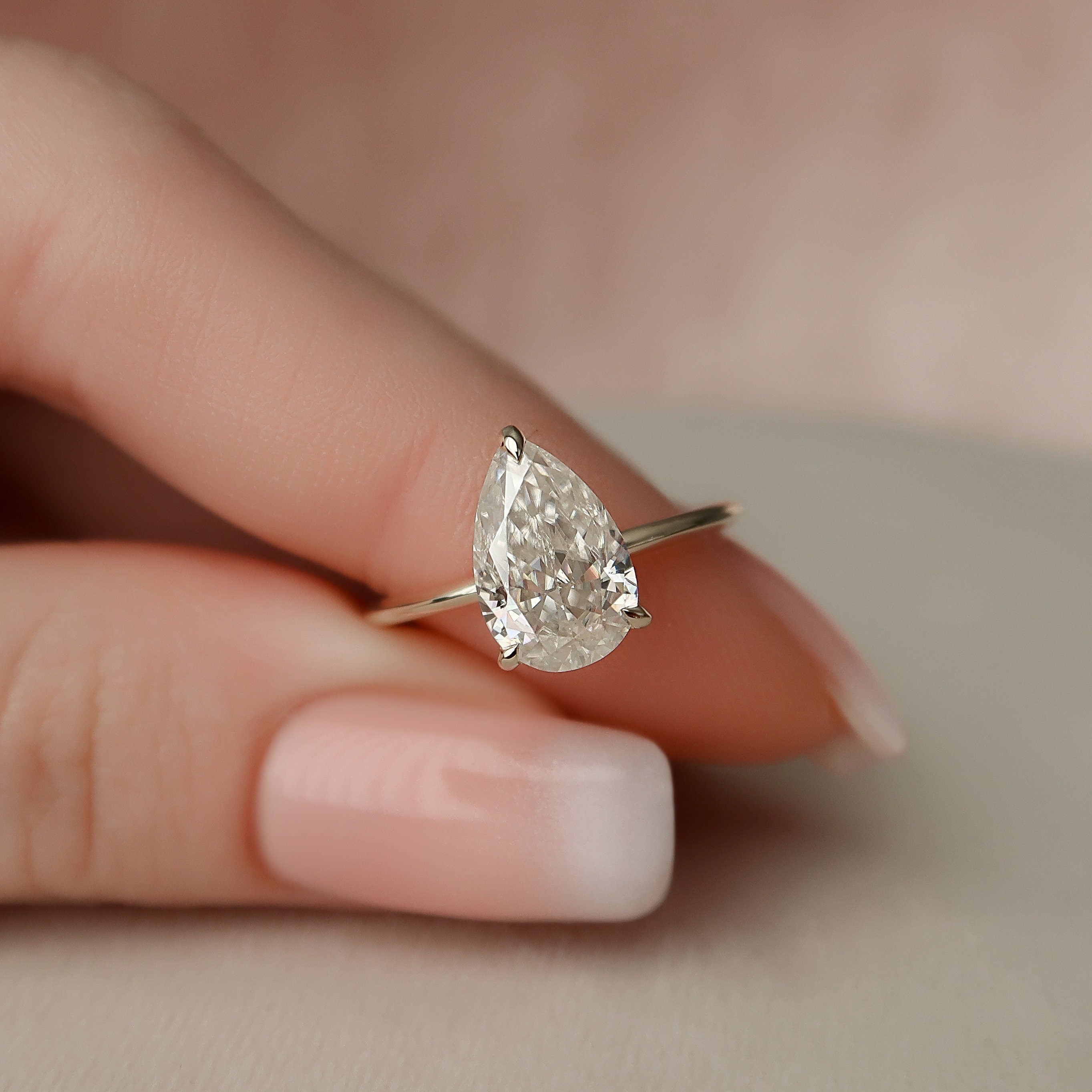 Hidden Halo Engagement Ring