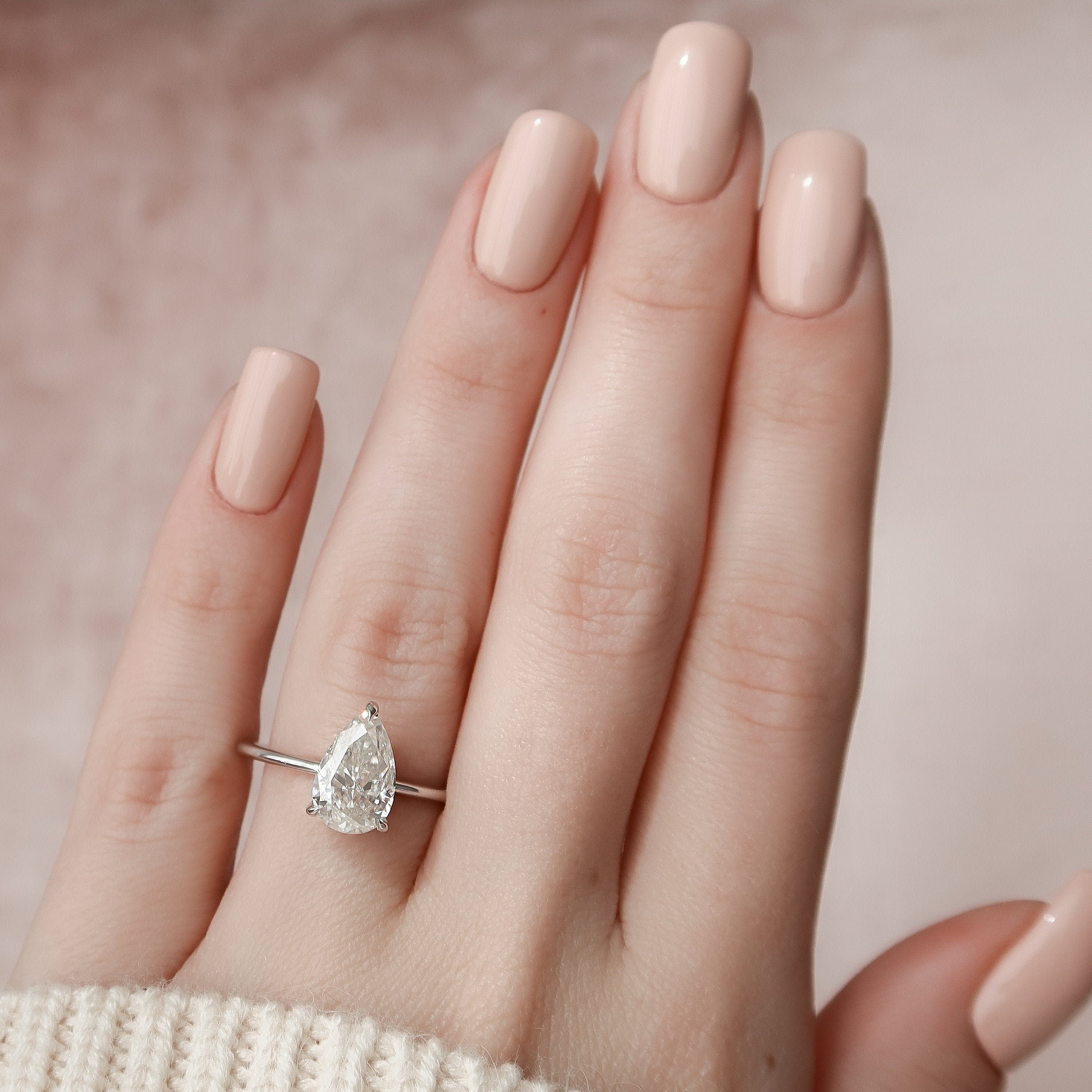 Hidden Halo Moissanite Ring