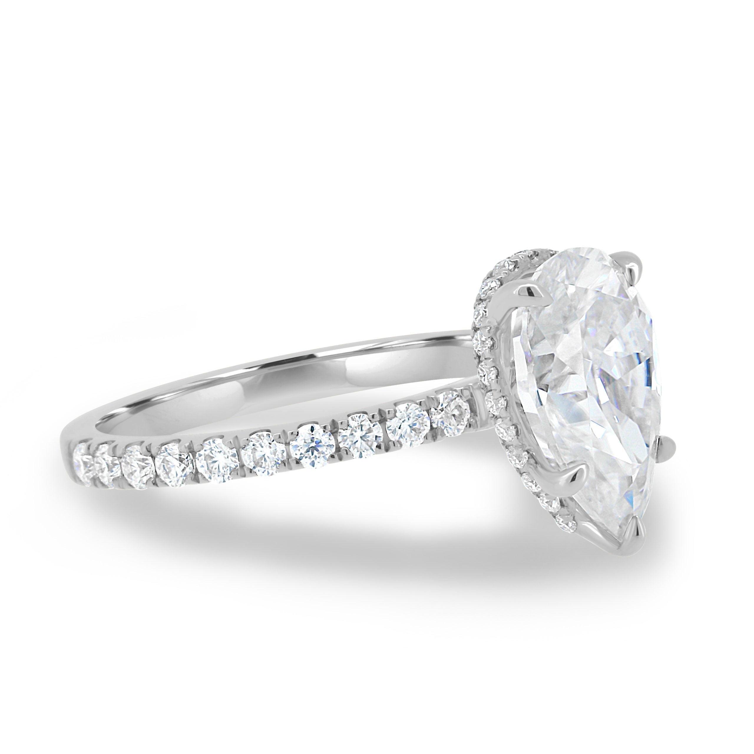 Pear Shape Moissanite Ring