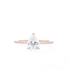 Pear Cut Moissanite Engagement Ring