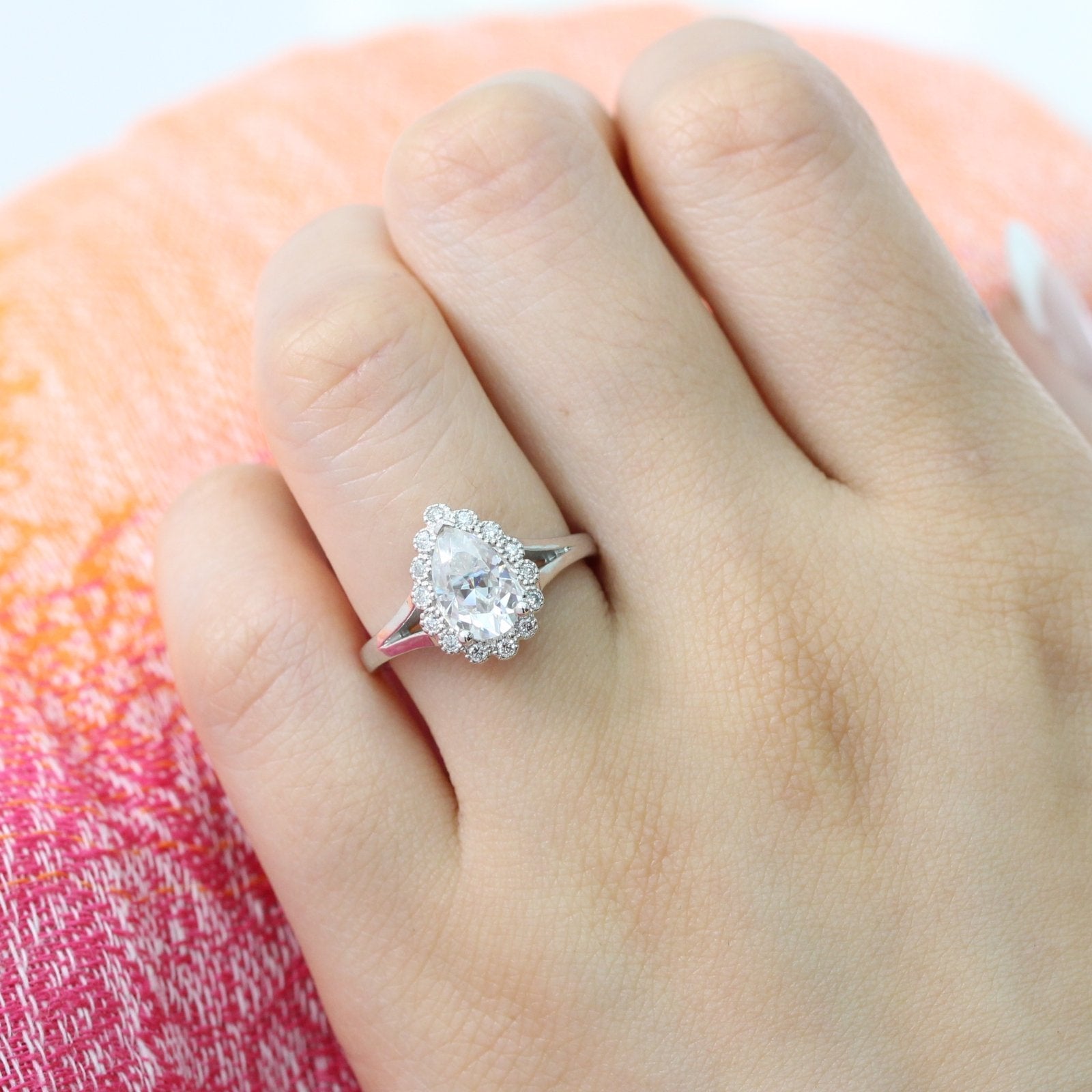 Luxury Moissanite Engagement Ring