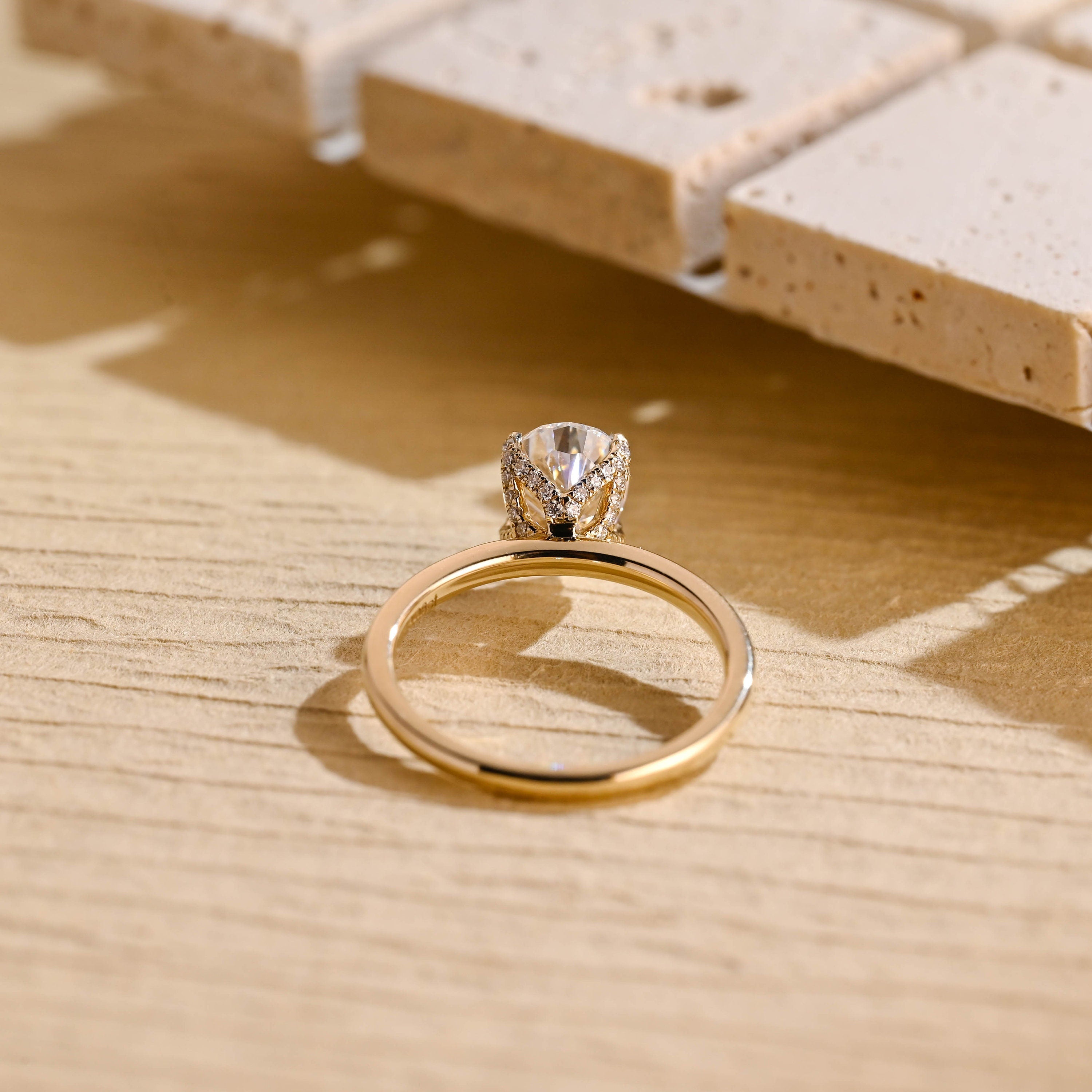 Pear Shape Moissanite Engagement Ring