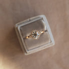 1.05CT Round Cluster Moissanite Diamond Engagement Ring