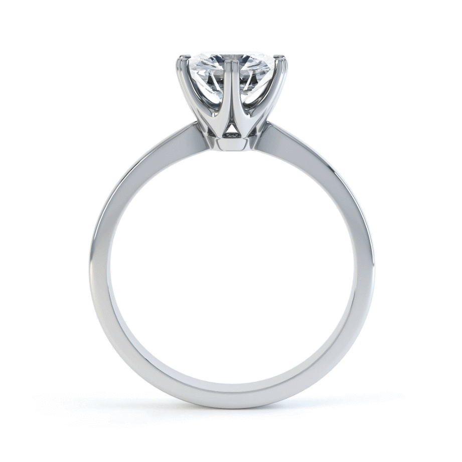 Round Moissanite Proposal Ring