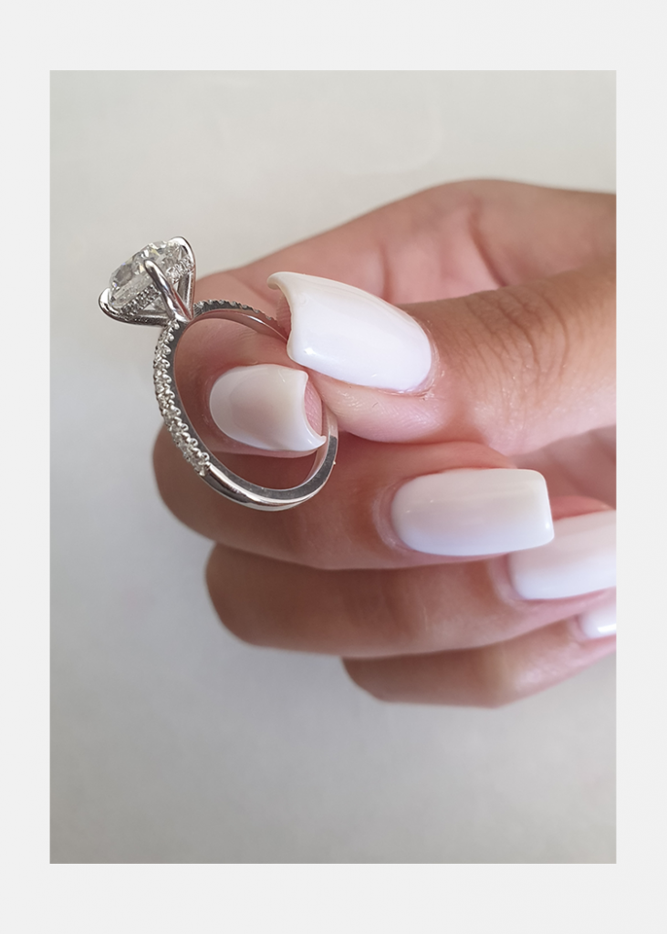Custom Moissanite Engagement Ring