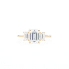 Emerald Cut Three Stone Ring