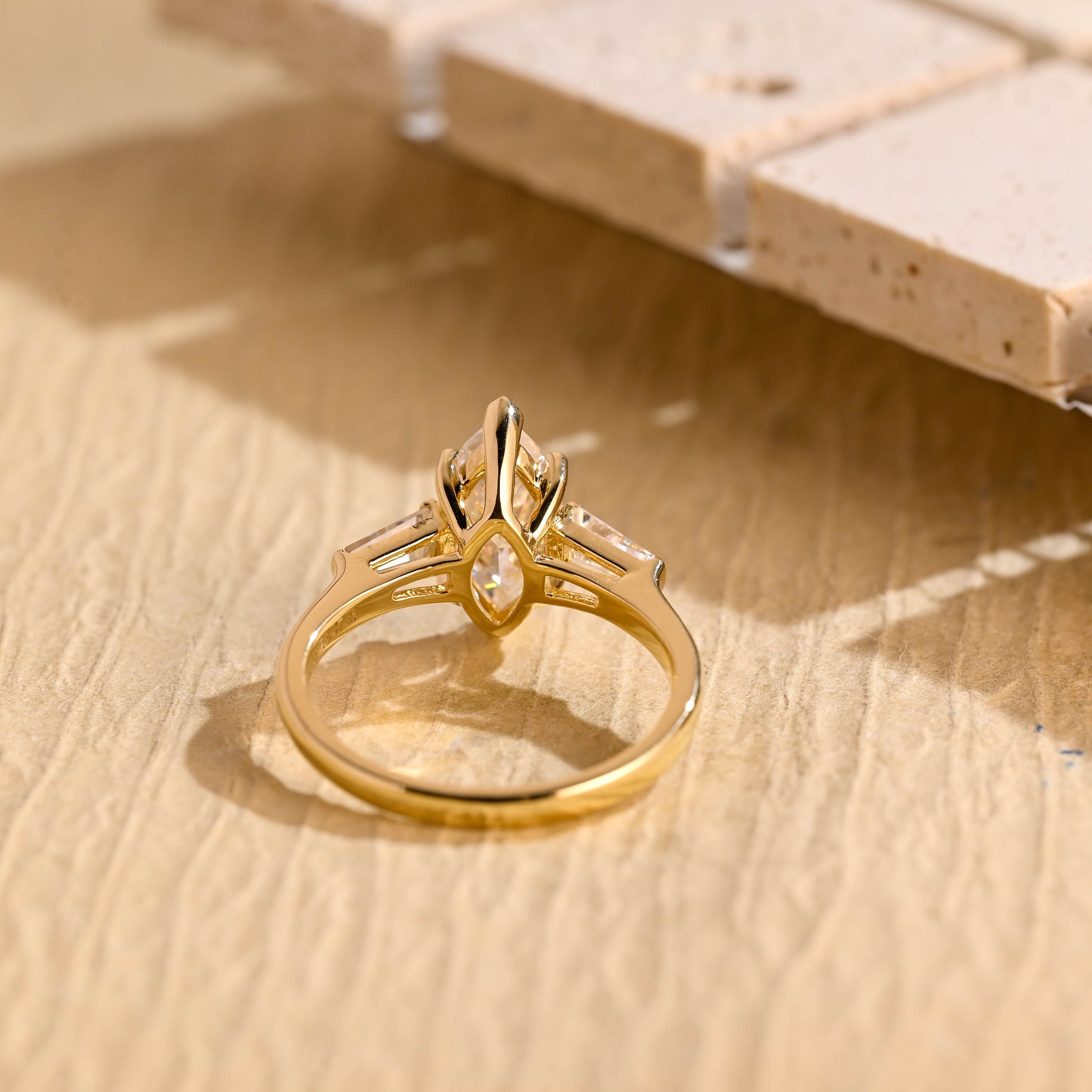 Three Stone Moissanite Ring