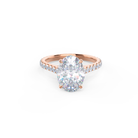 Pave Band Engagement Ring