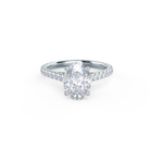 Pave Band Engagement Ring