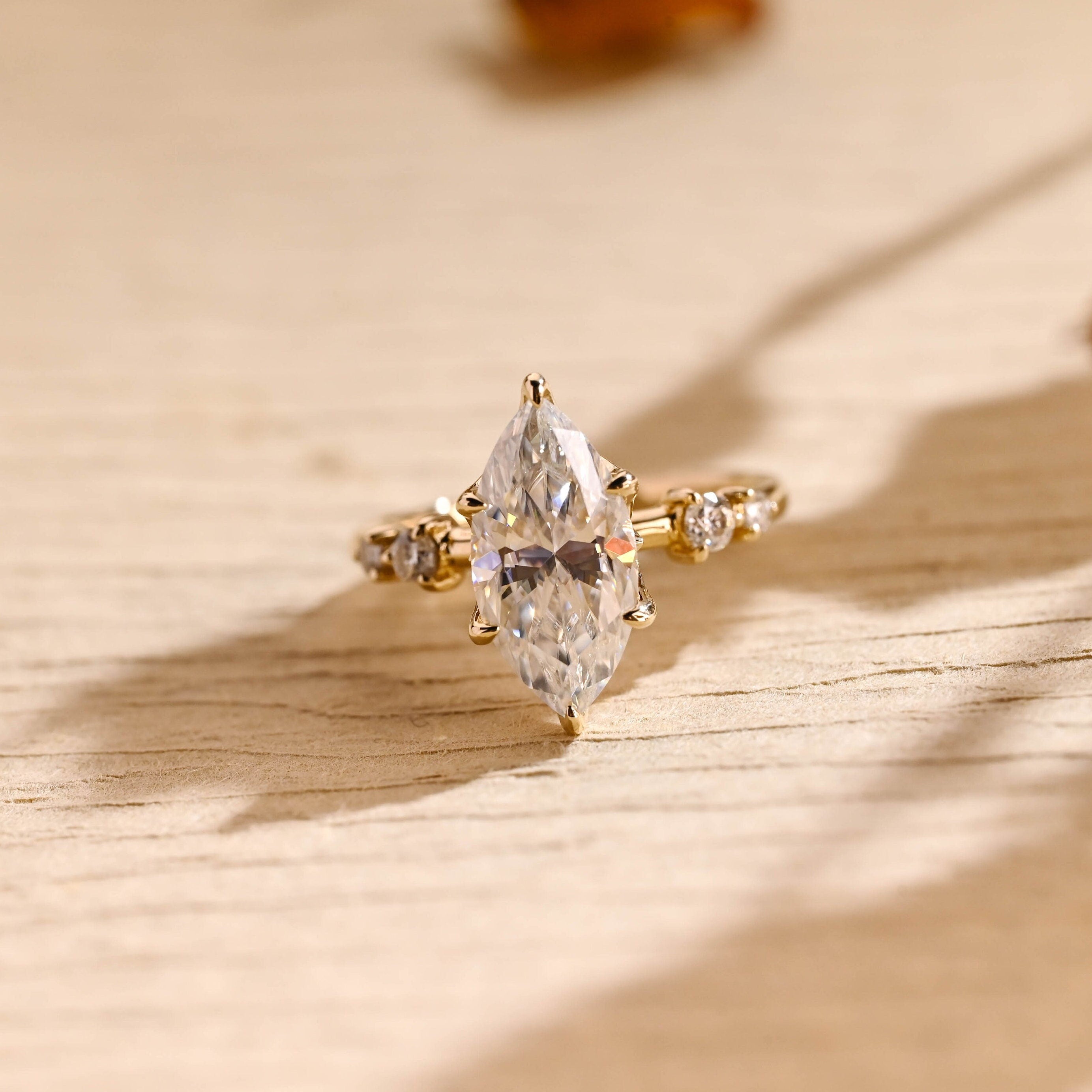 Marquise Cluster Engagement Ring