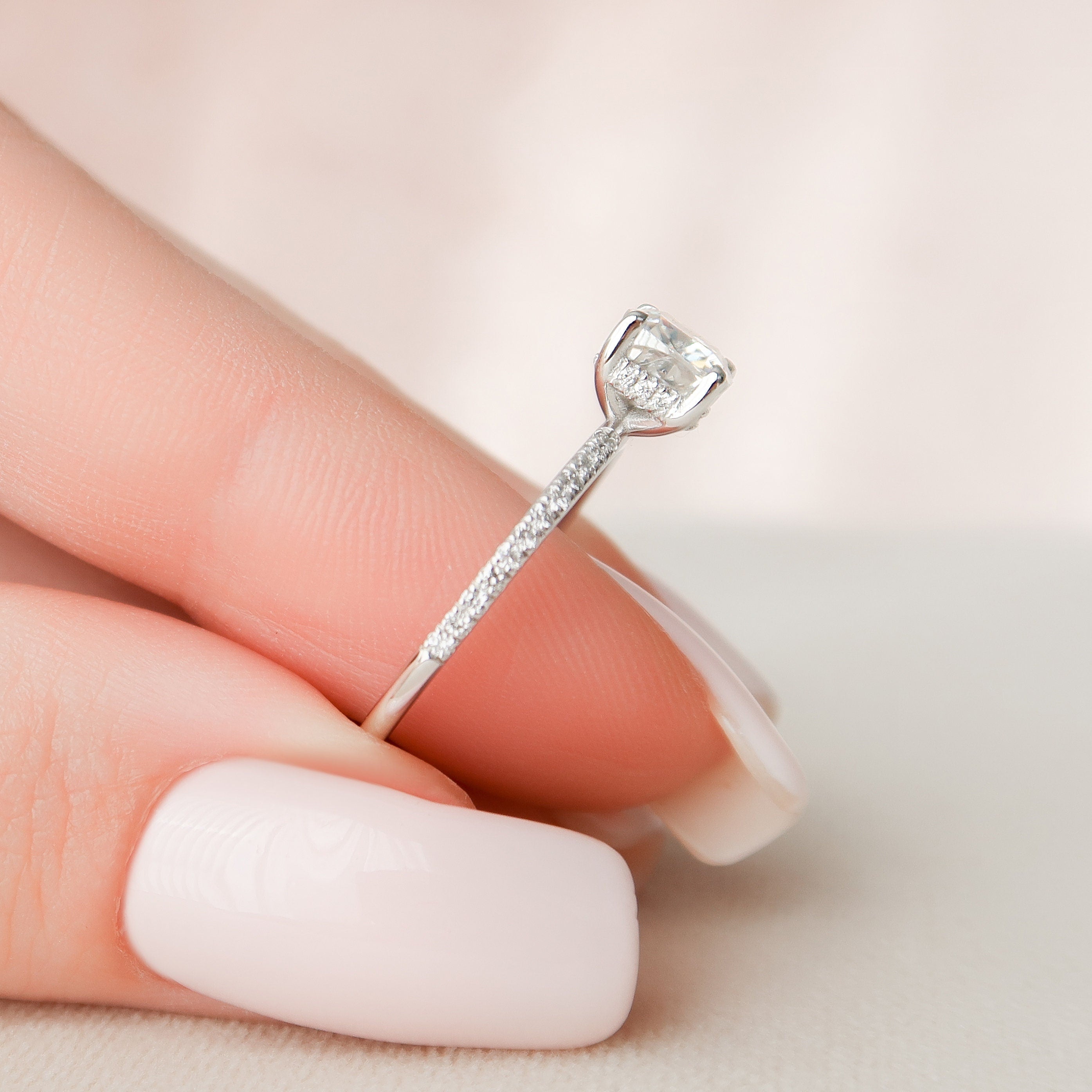 Moissanite Diamond Engagement Ring