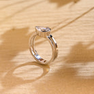fine jewelry east west pear moissanite ring