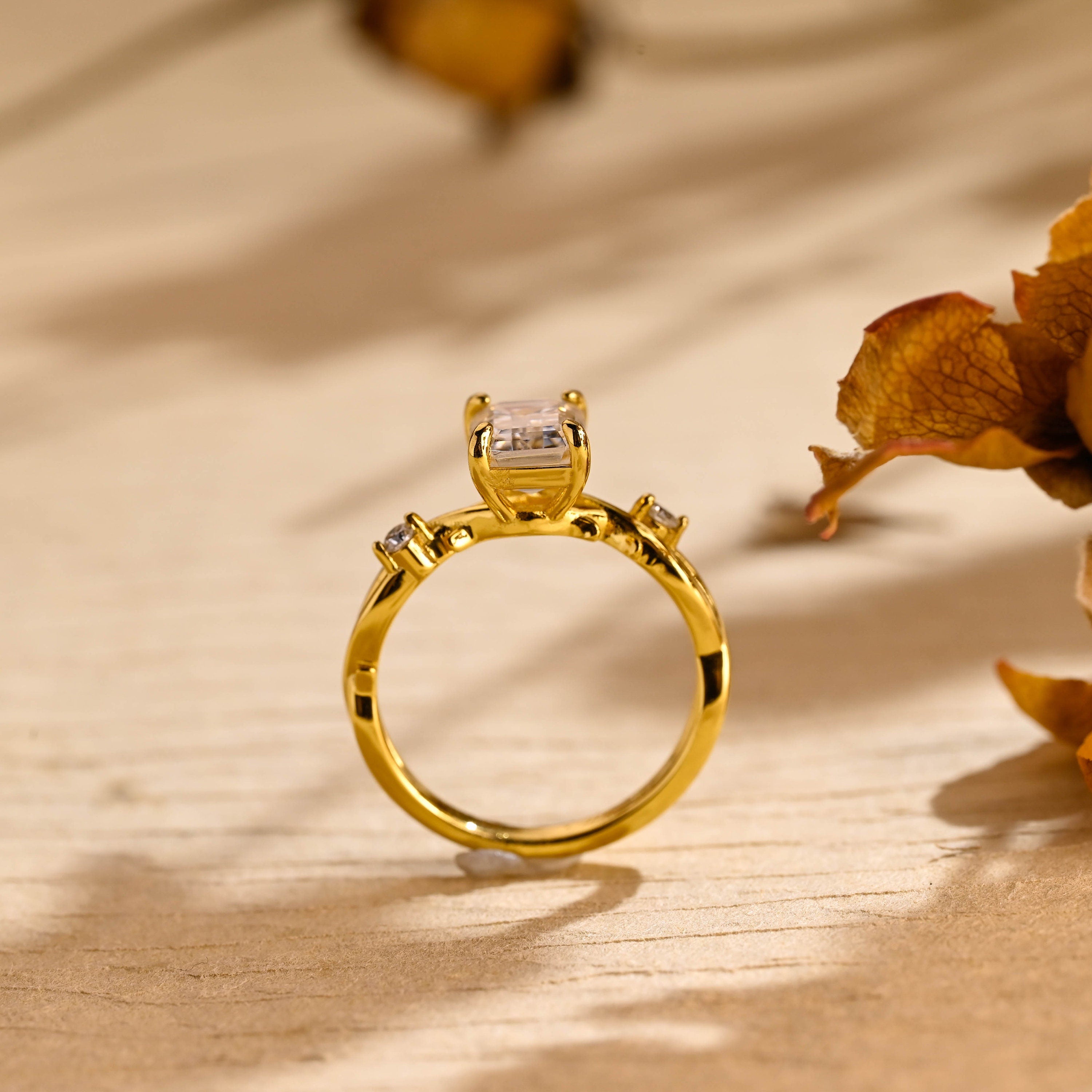 Unique Moissanite Ring