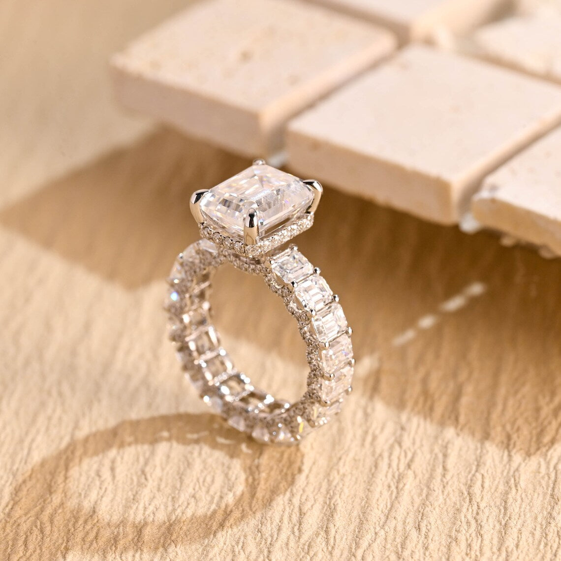 Moissanite Diamond Engagement Ring