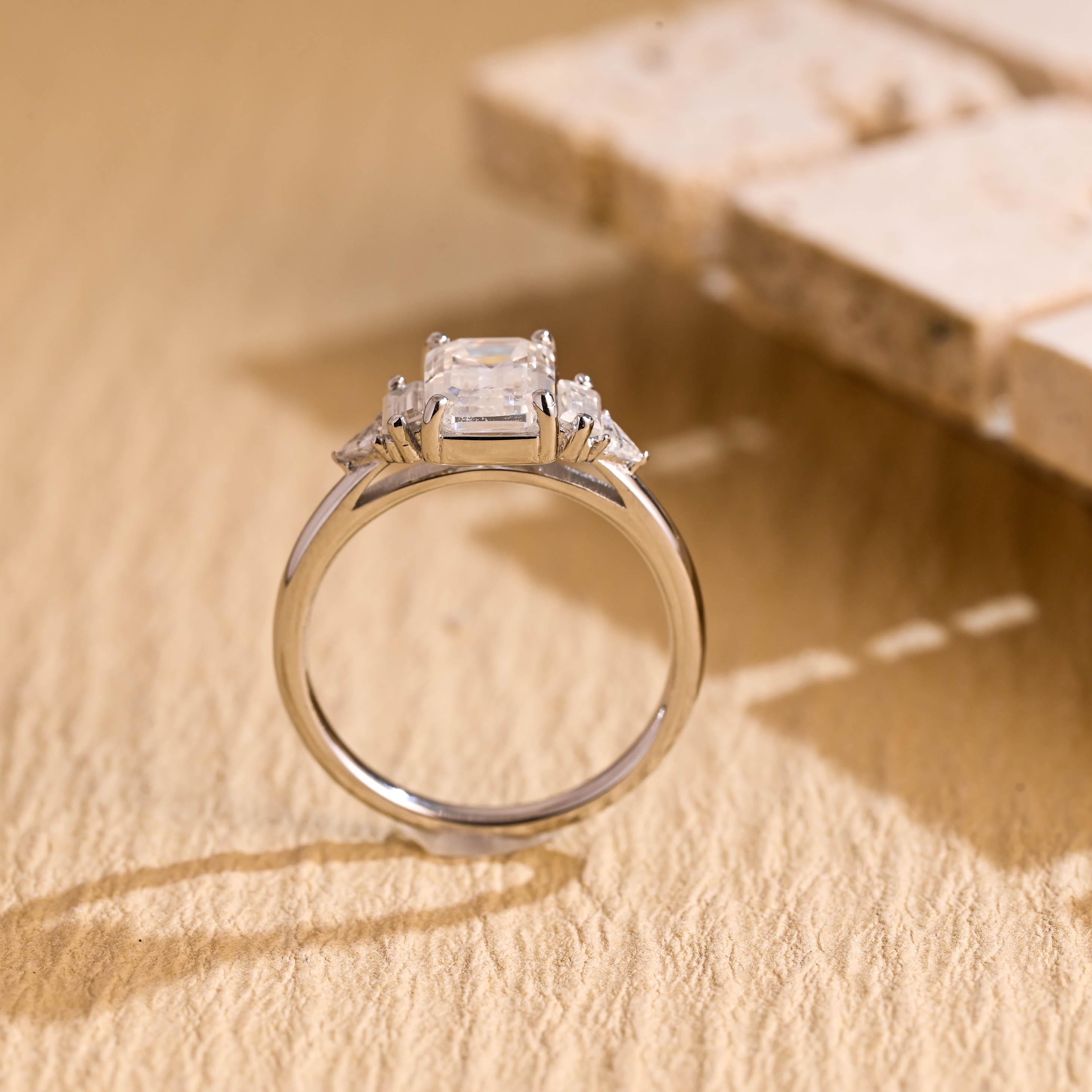 White Gold Moissanite Ring