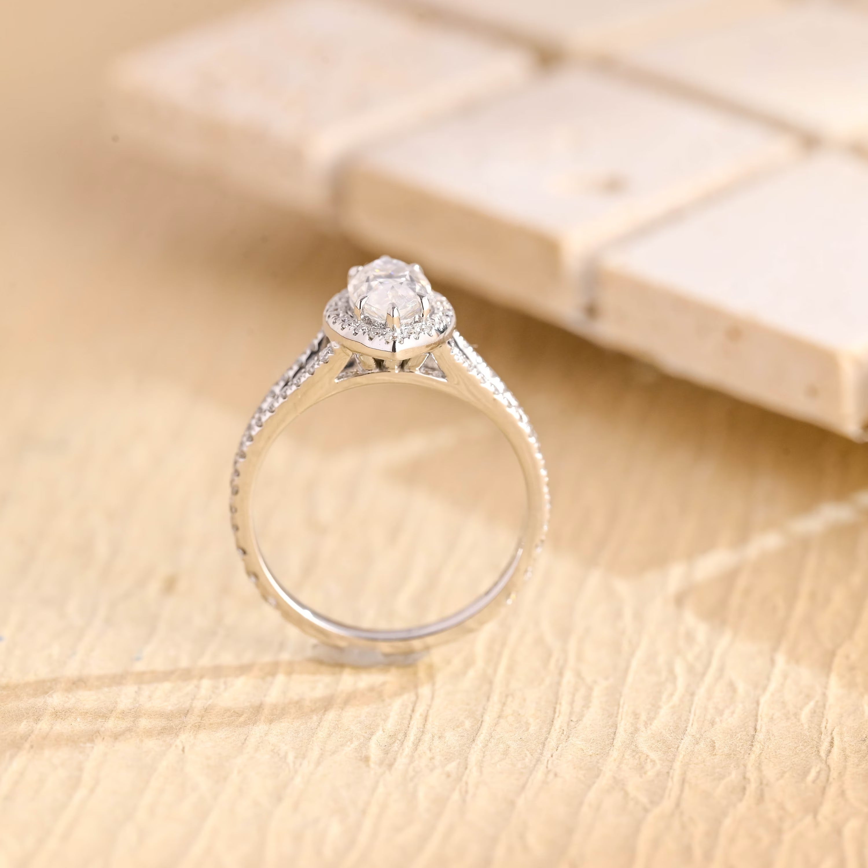 Marquise Cut Moissanite Engagement Ring