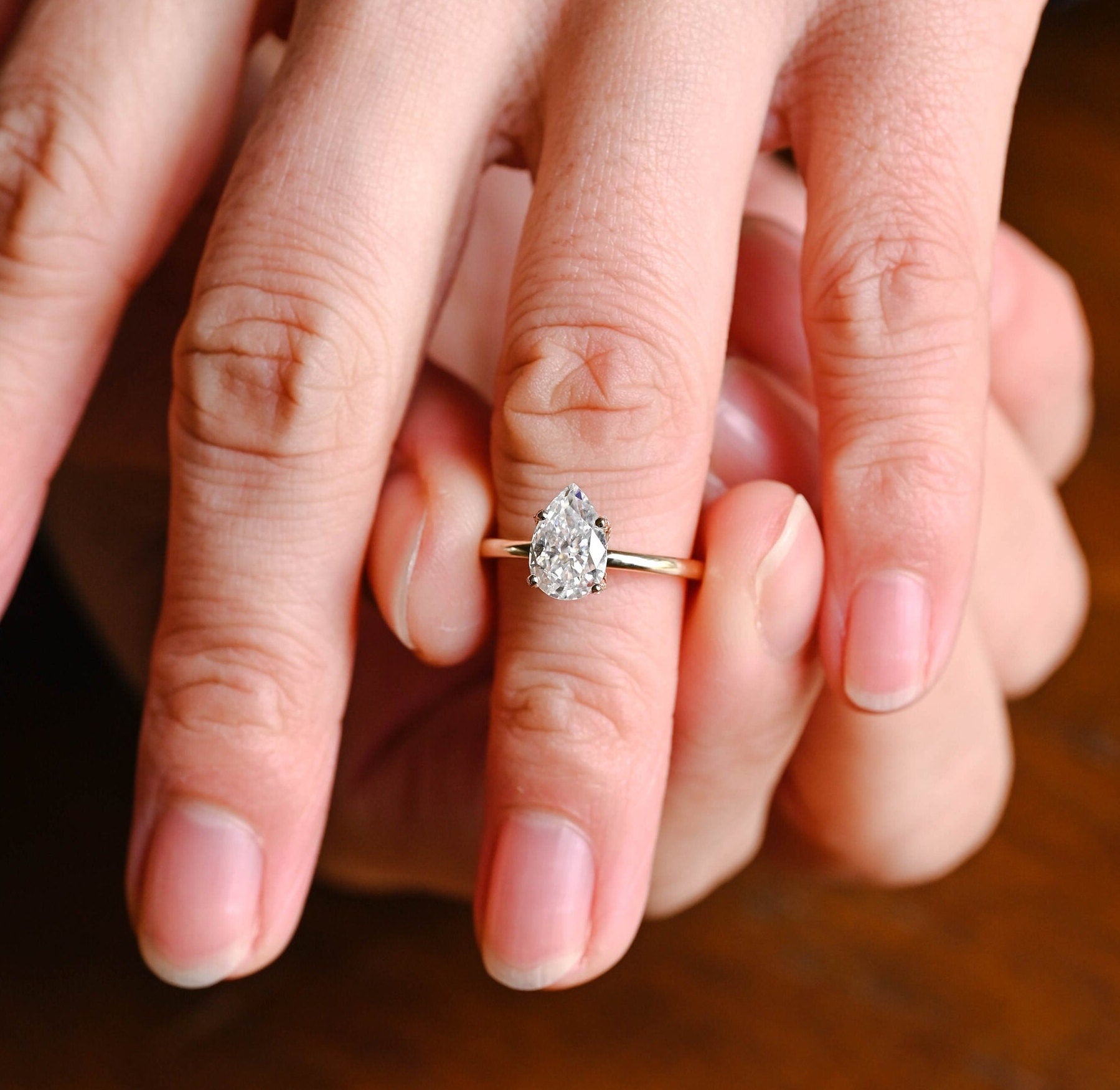 Pear Solitaire Engagement Ring