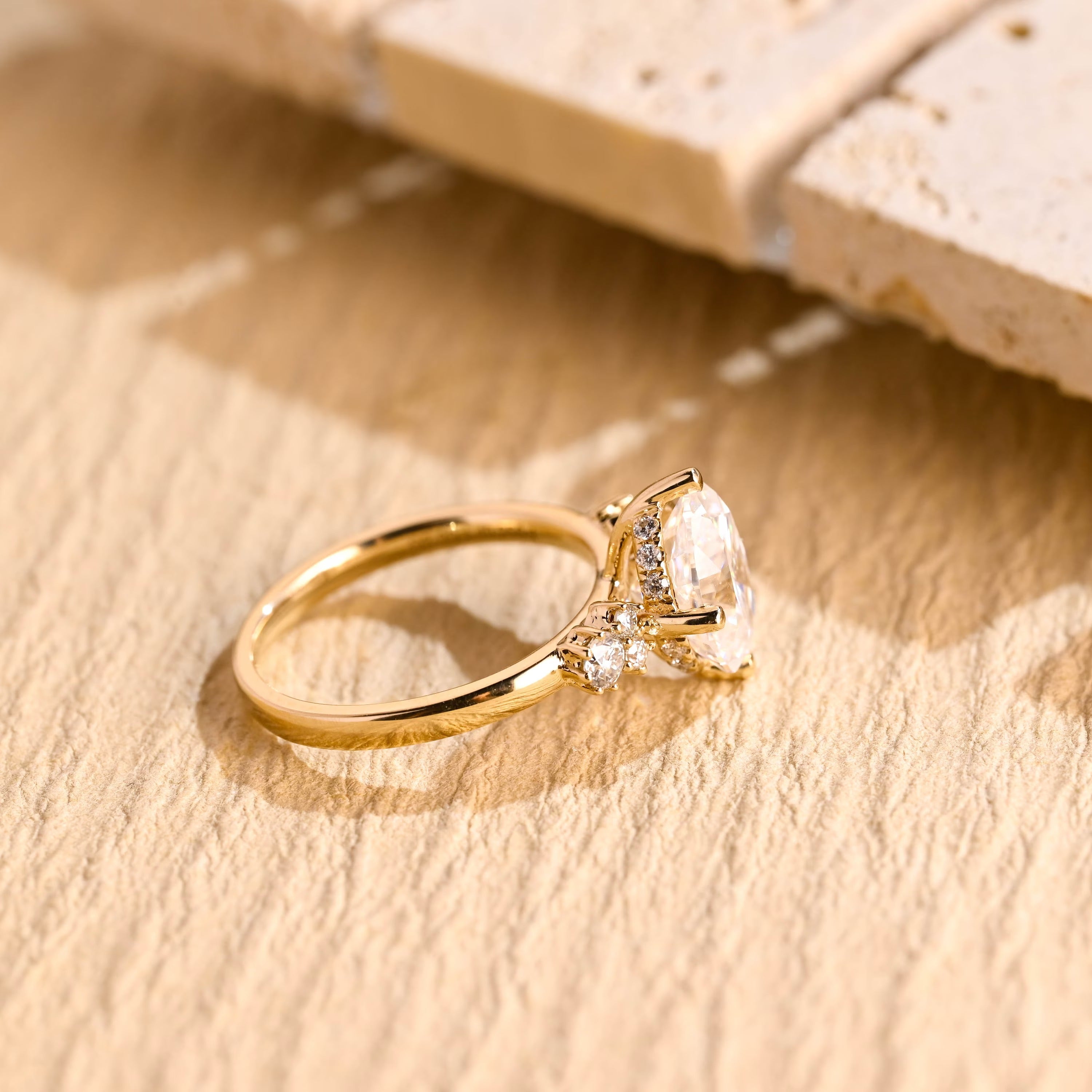 Oval Moissanite Engagement Ring