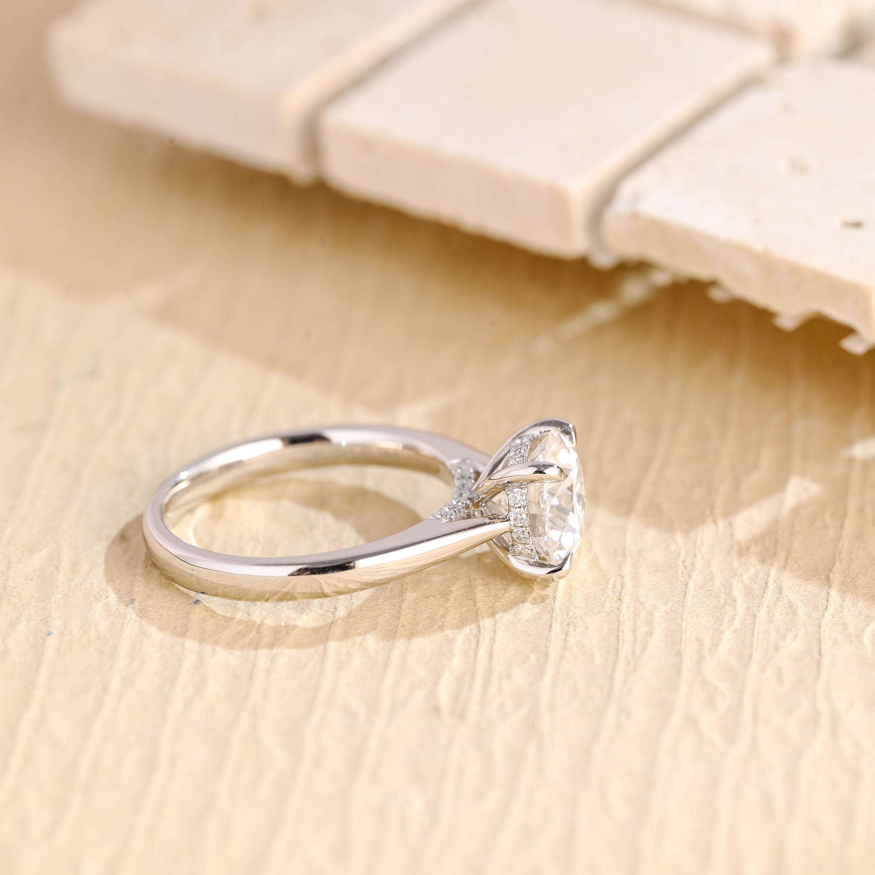 Hidden Halo Engagement Ring