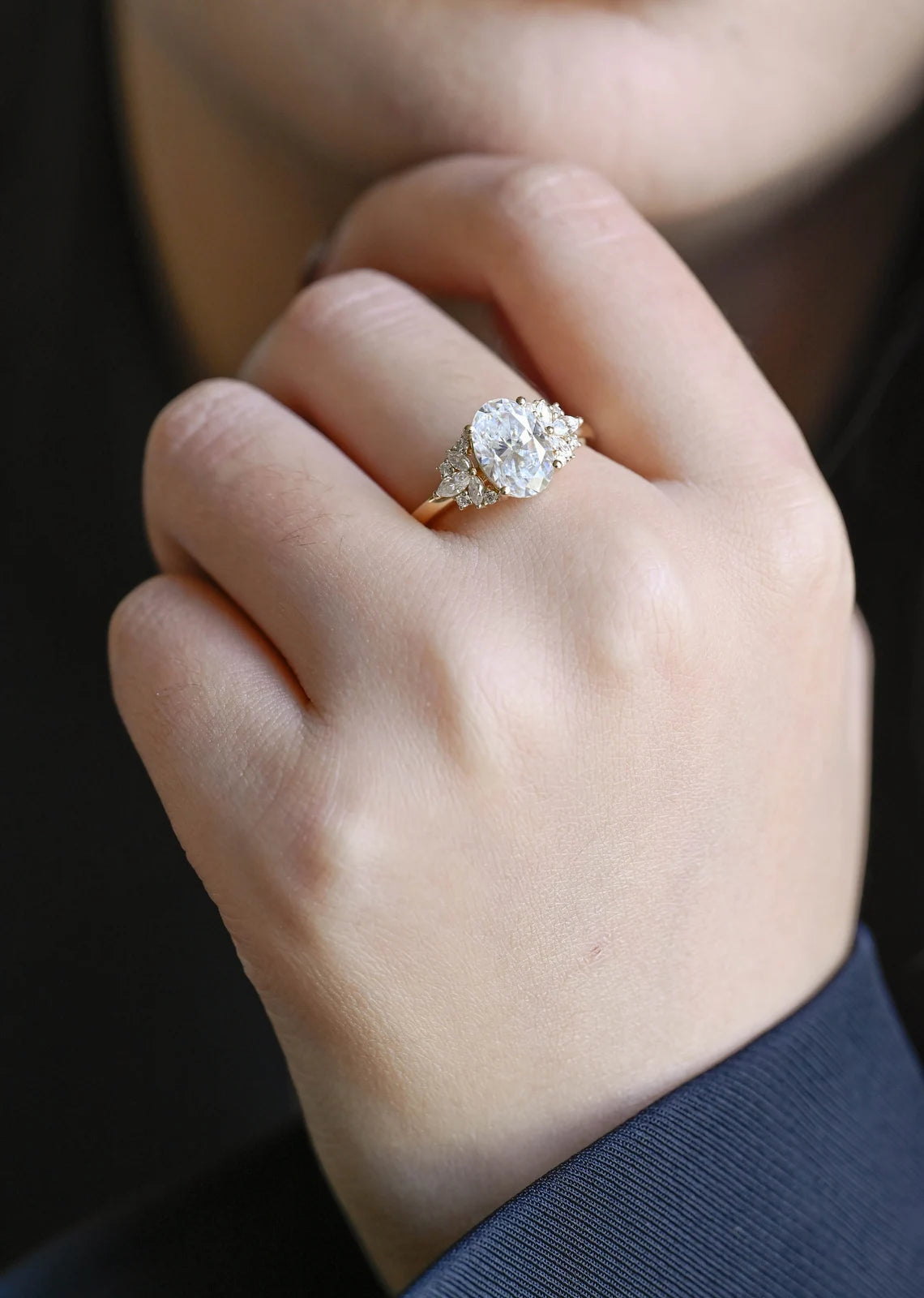 Moissanite Diamond Engagement Ring