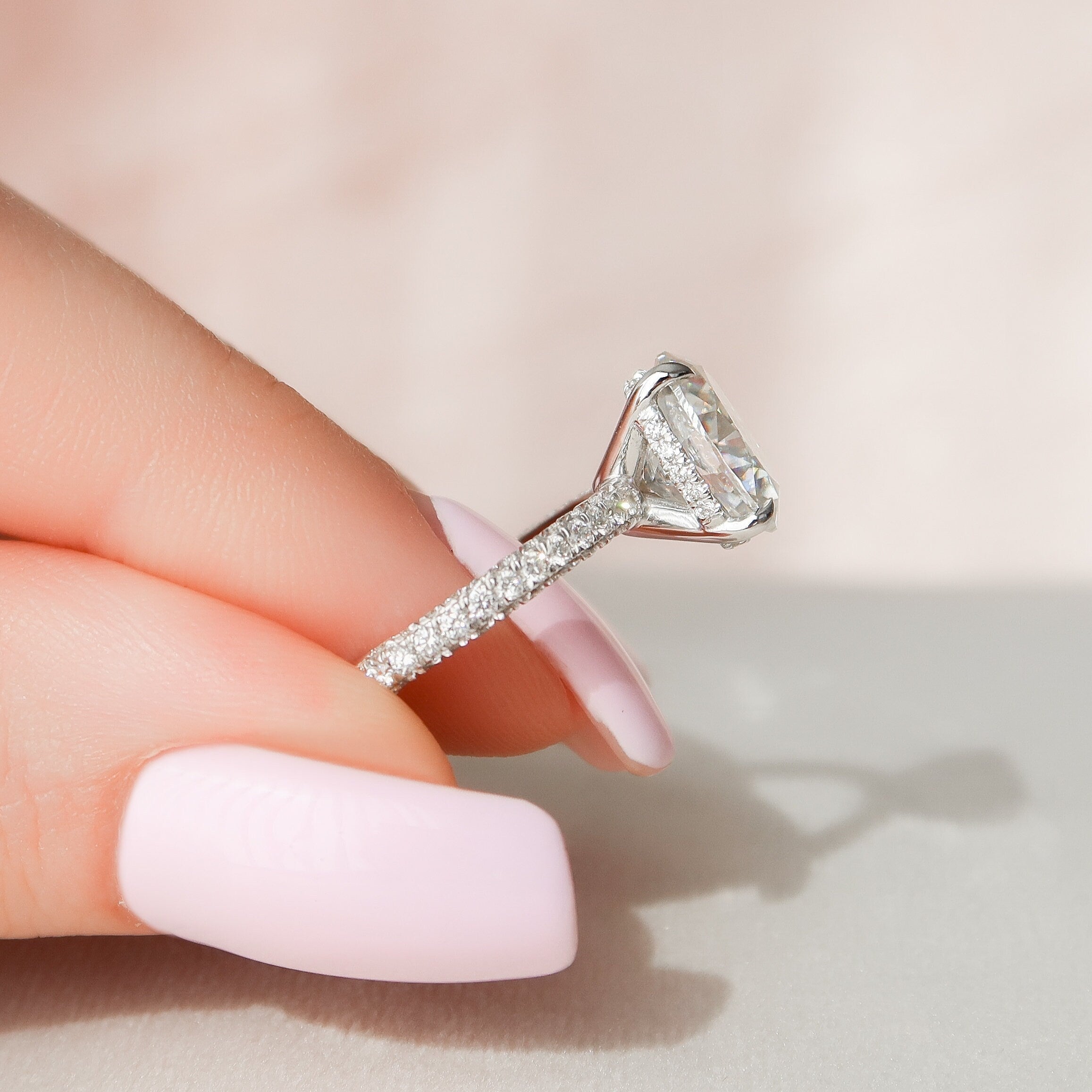 Oval Pave Engagement Ring