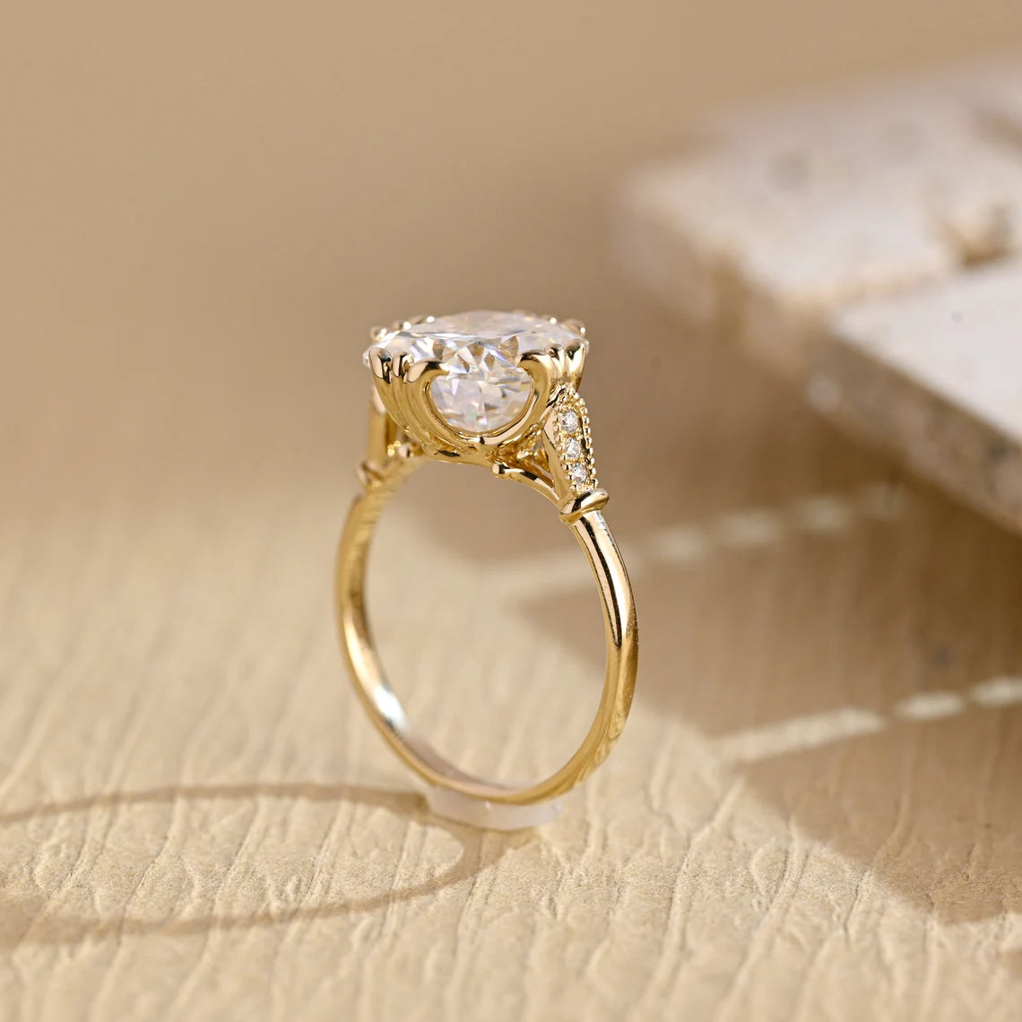 Moissanite Diamond Engagement Ring