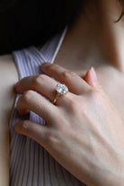 Modern Cluster Engagement Ring