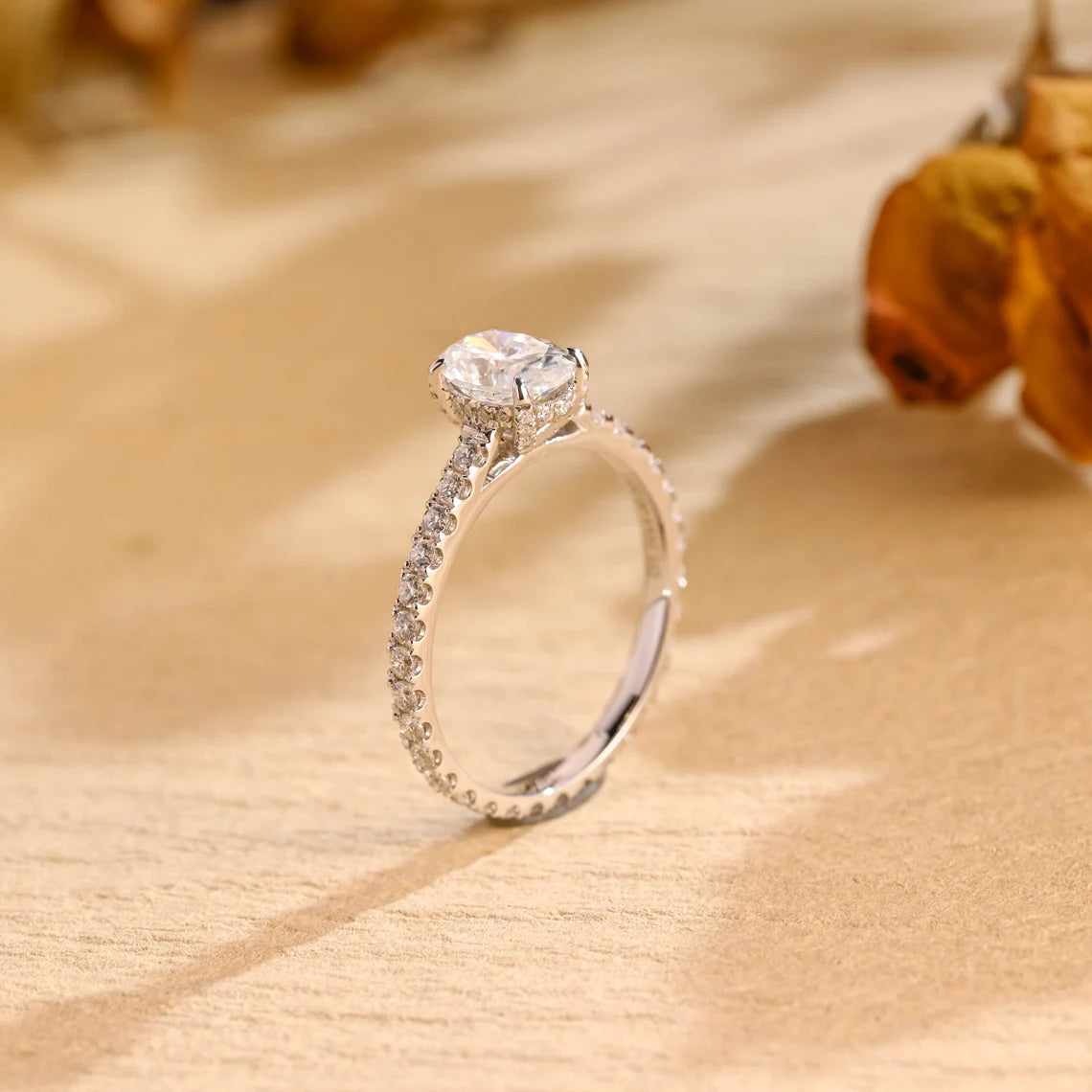 Moissanite Diamond Engagement Ring