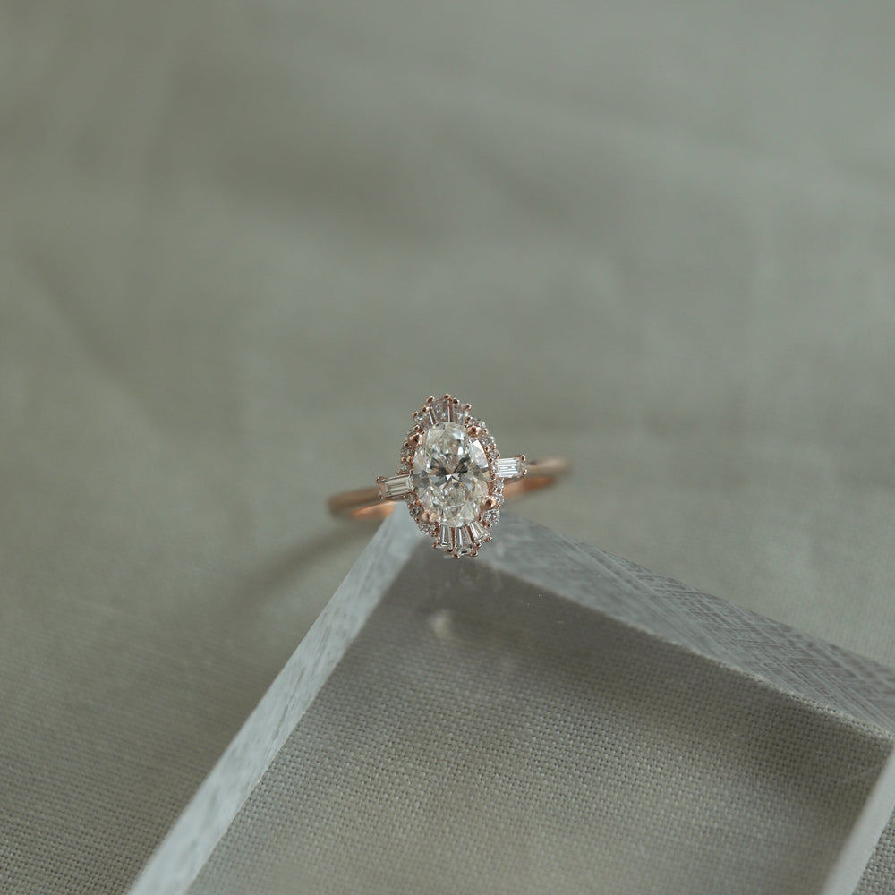 Moissanite Cluster Ring