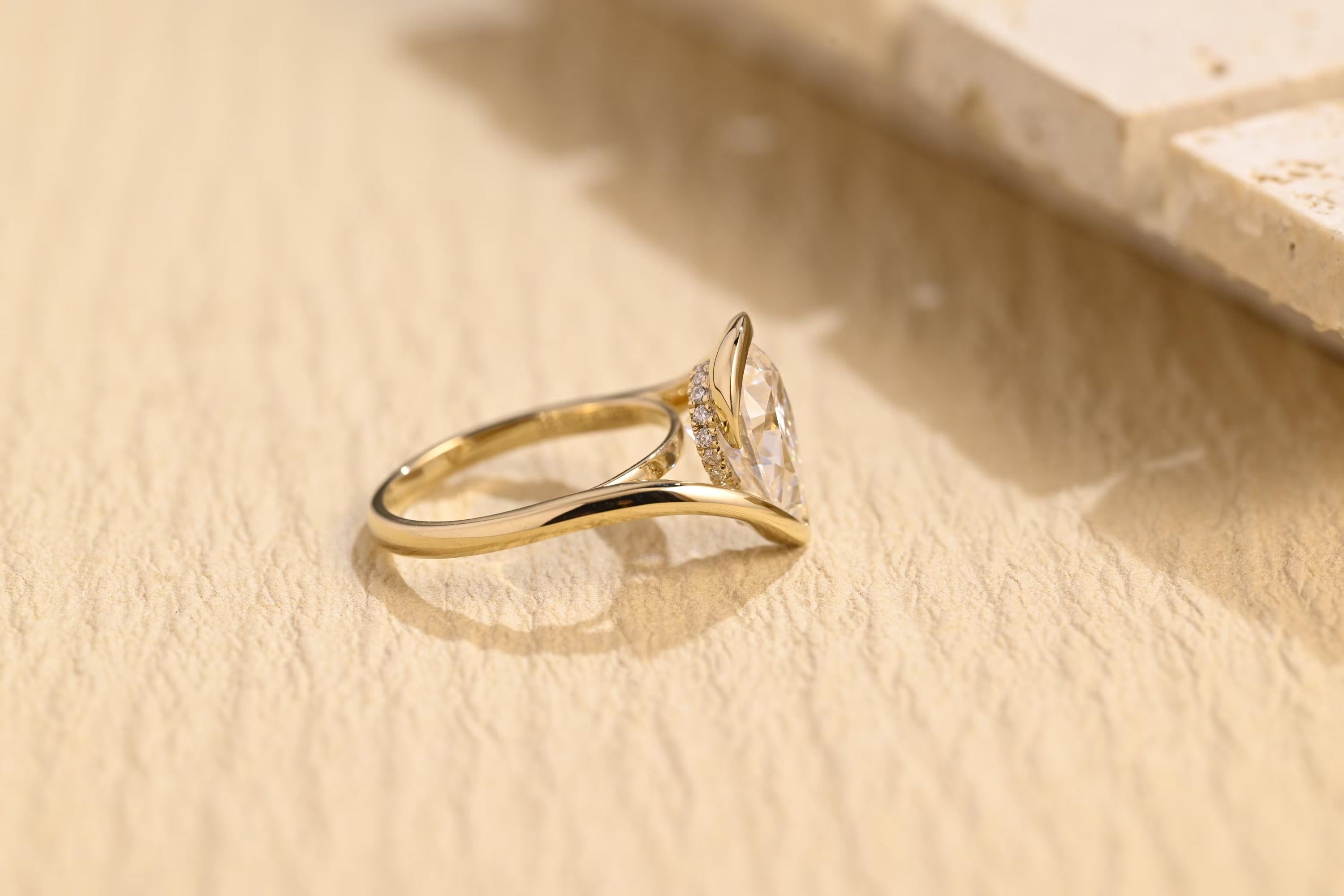 Hidden Halo Diamond Ring