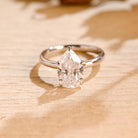 premium pear hidden halo diamond alternative ring