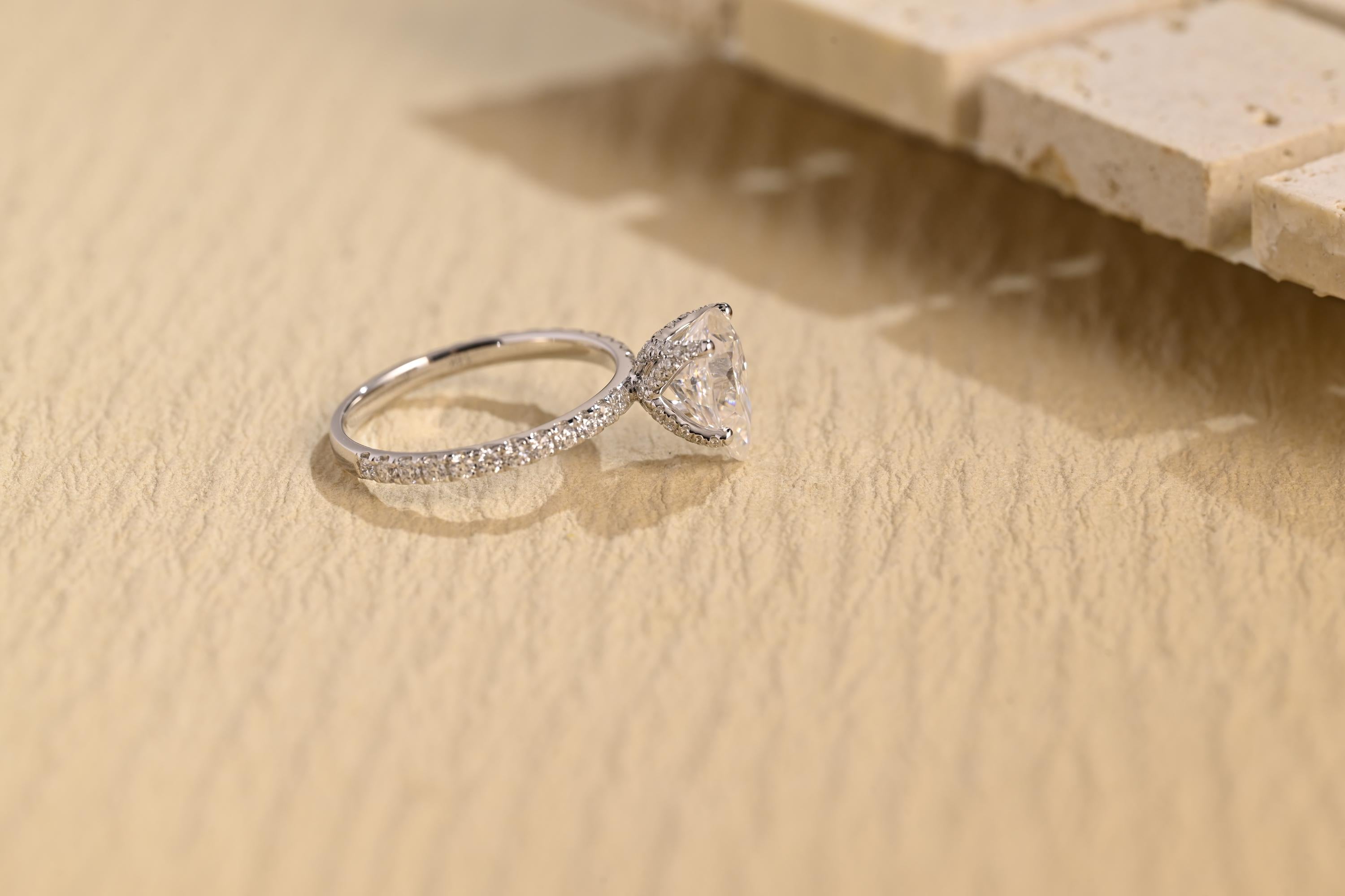 Pear Cut Moissanite Ring