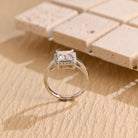 Princess Shape Halo Ring