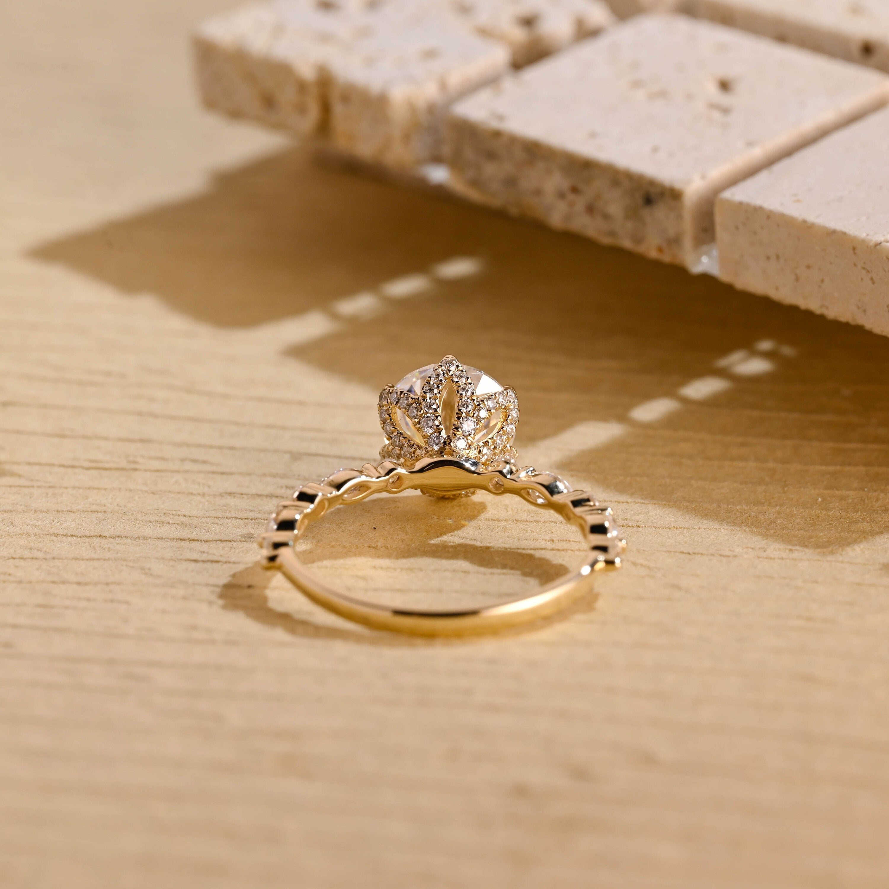 Designer Moissanite Engagement Ring