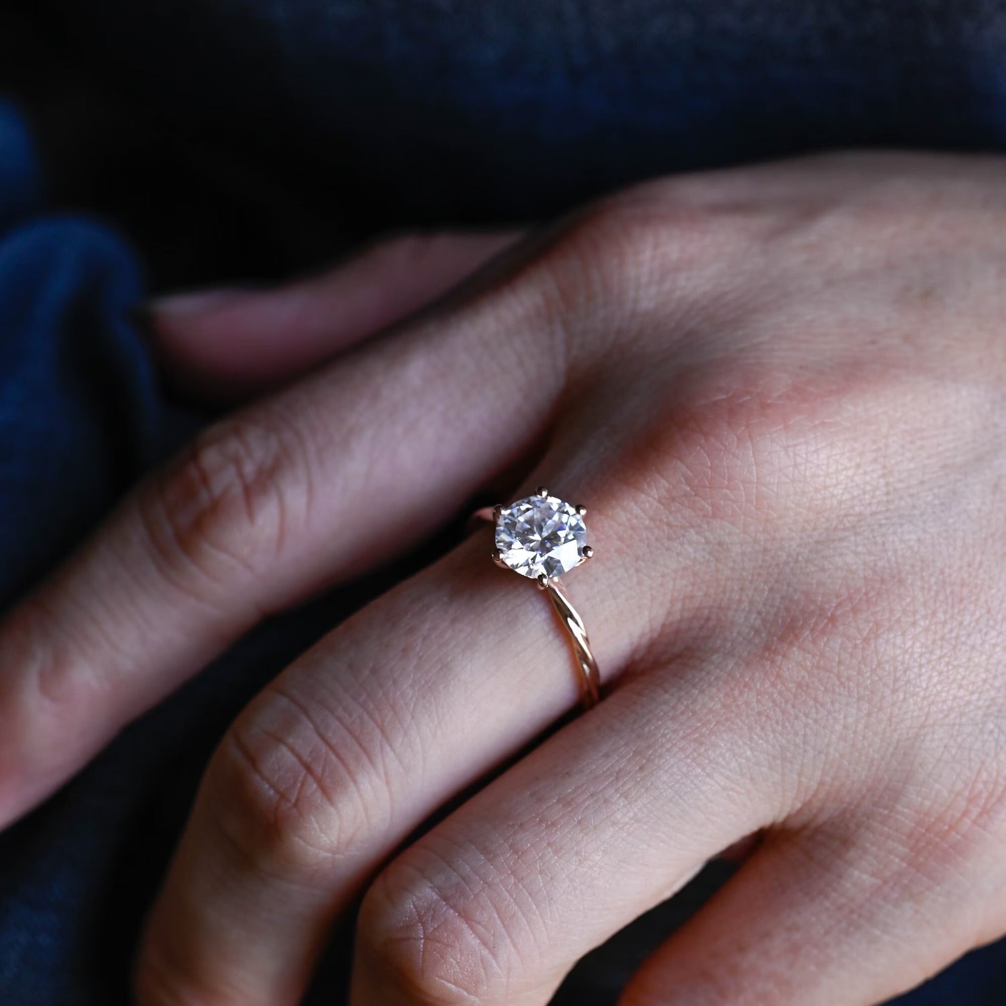 Classic Moissanite Engagement Ring