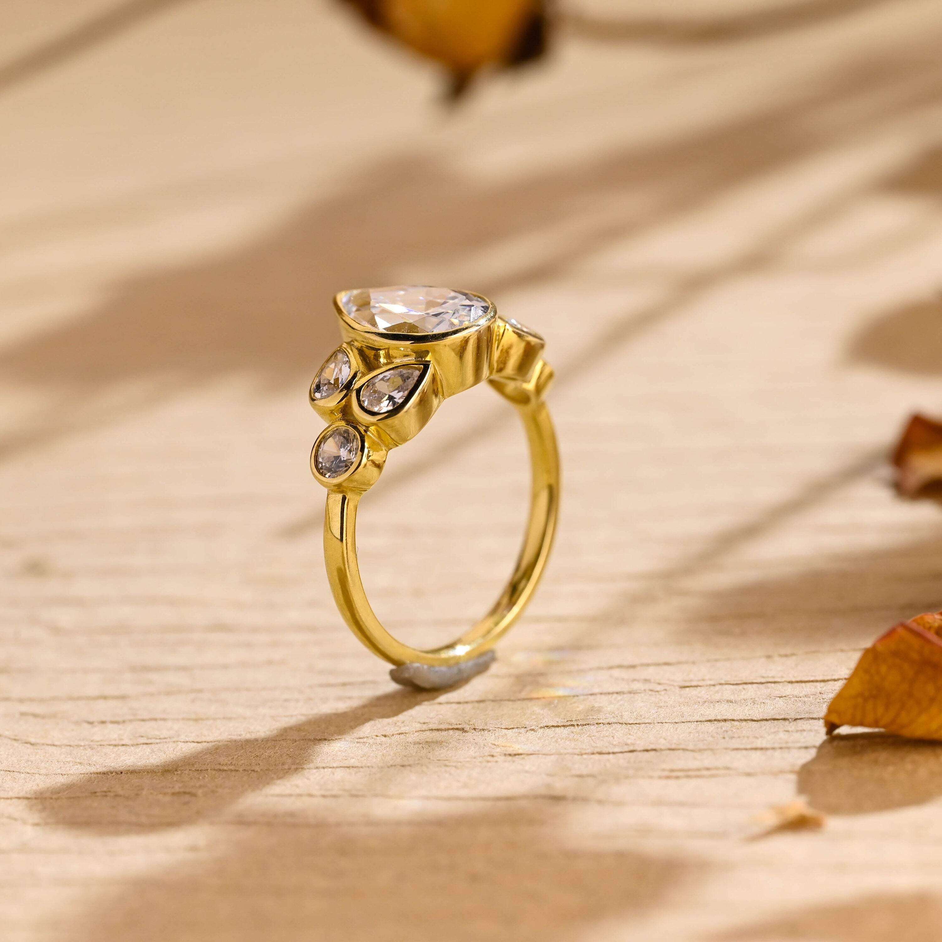 best pear cut seven stone moissanite engagement rings 2026