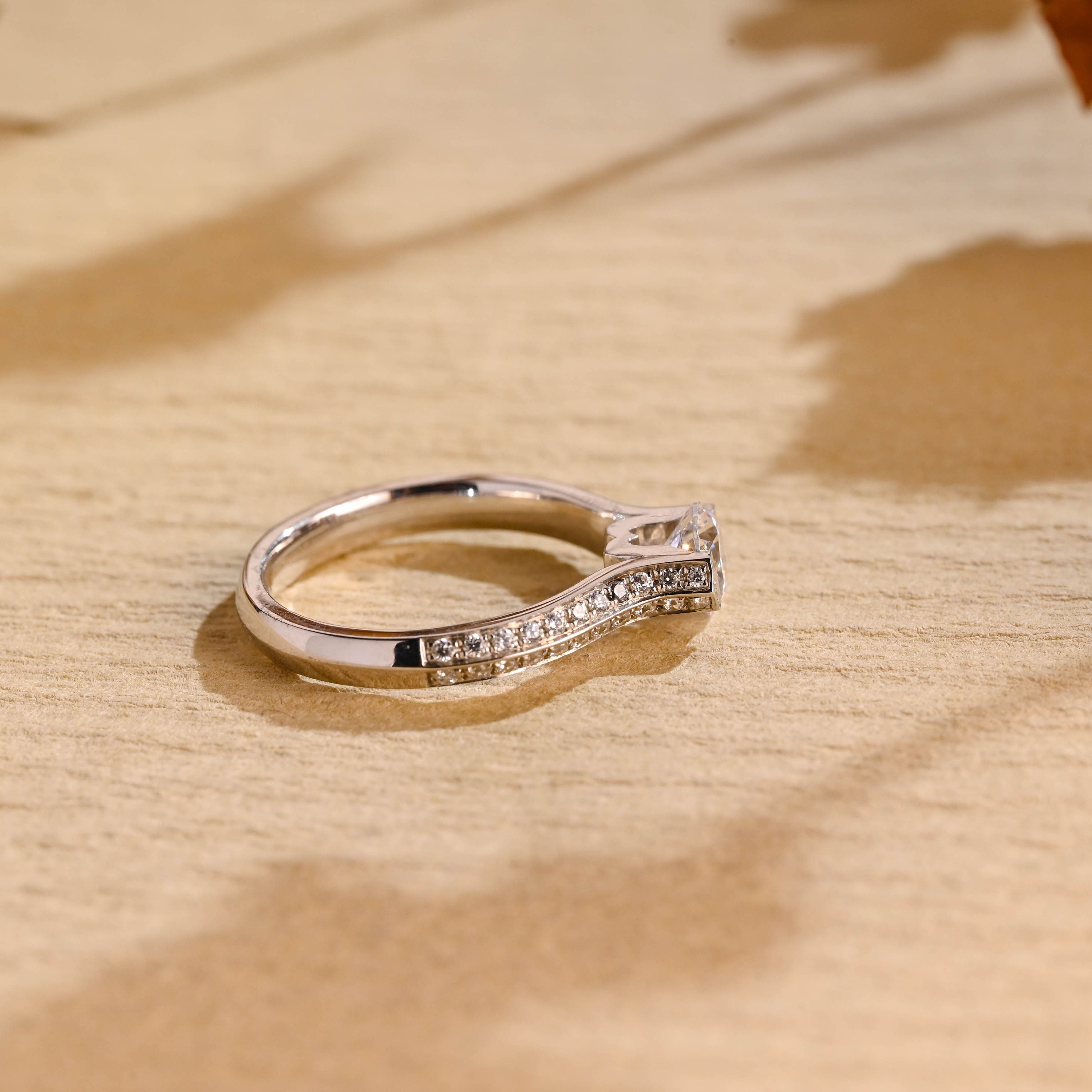 Round Cut Moissanite Ring