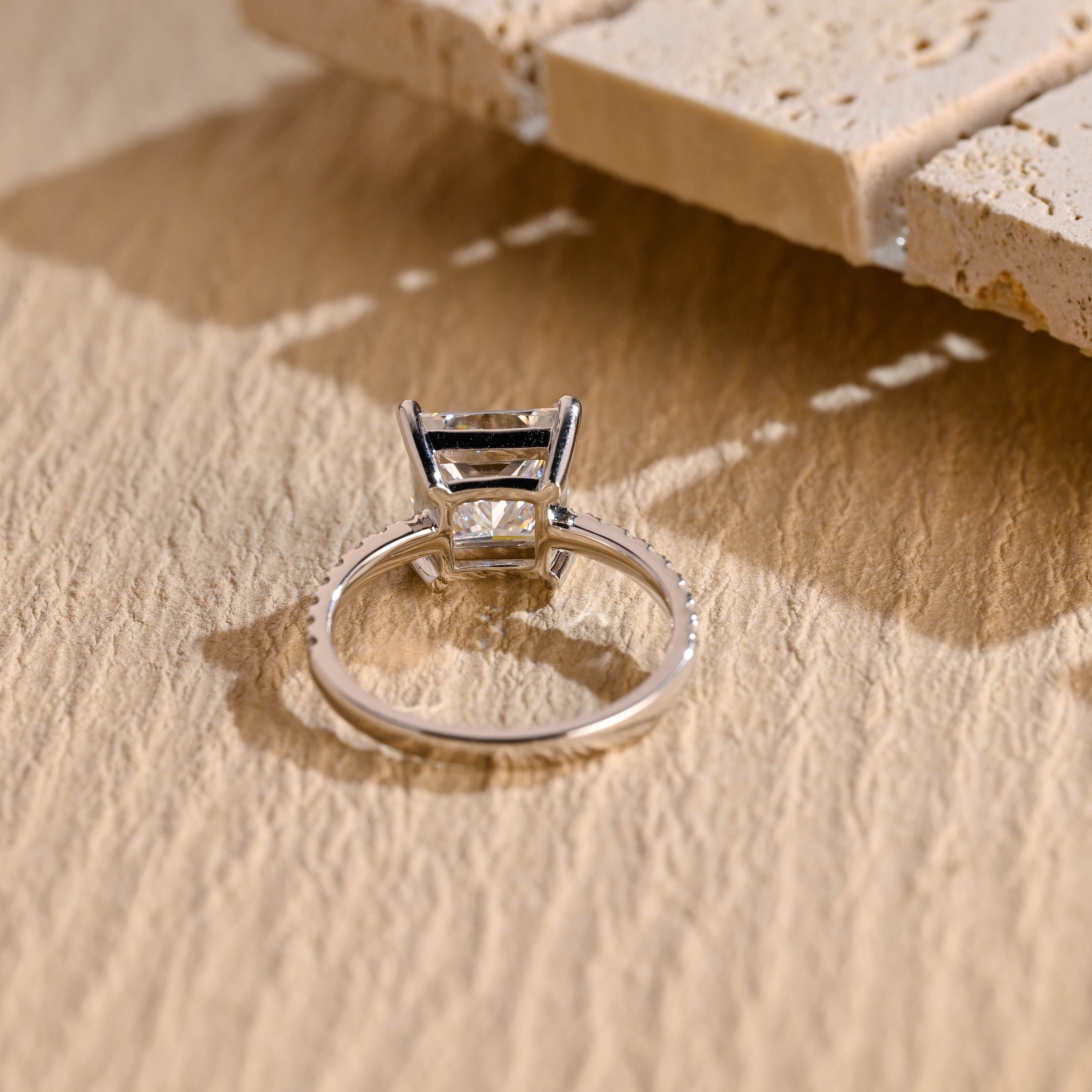 Diamond Pave Moissanite Ring