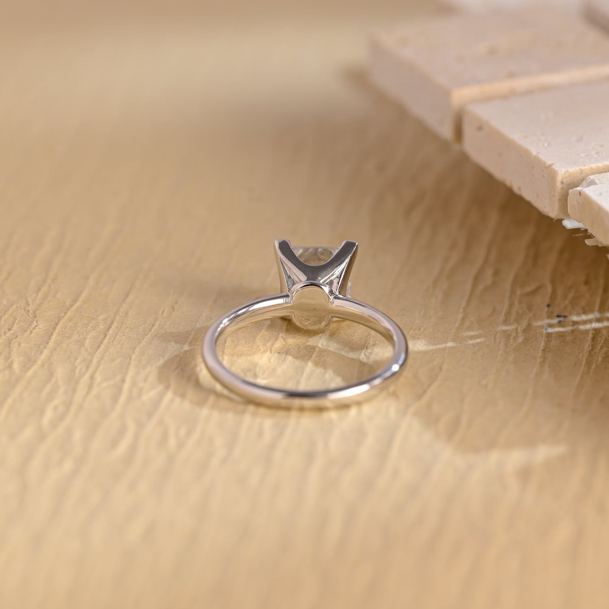 Princess Solitaire Ring
