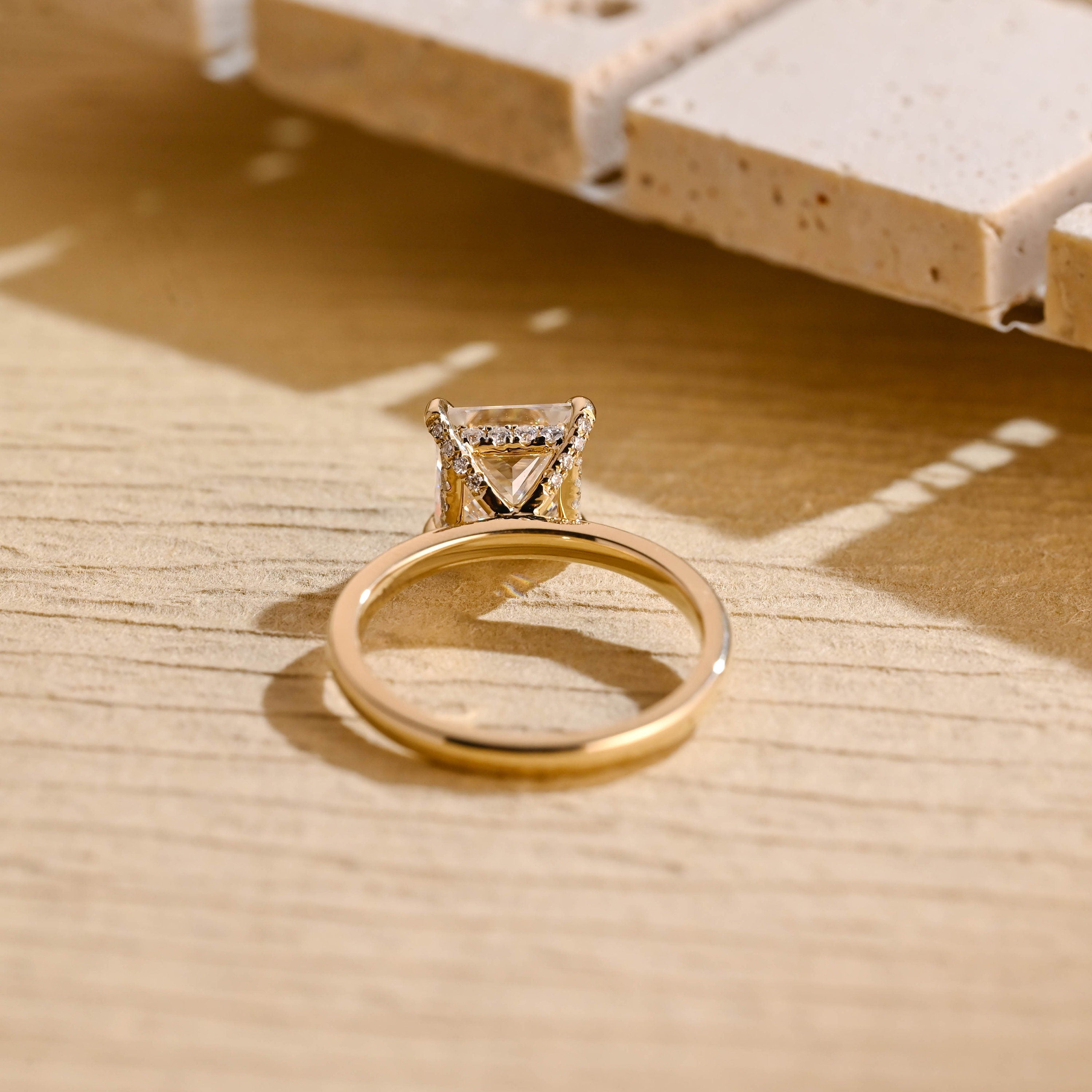 Hidden Halo Engagement Ring