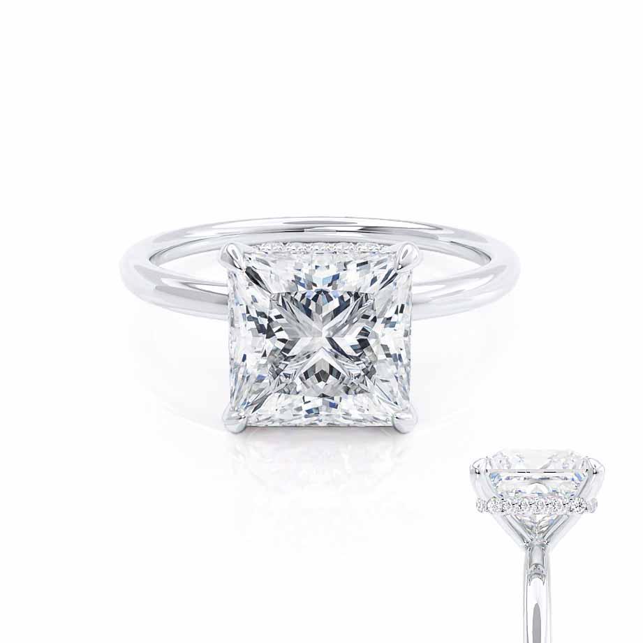 Hidden Halo Moissanite Ring