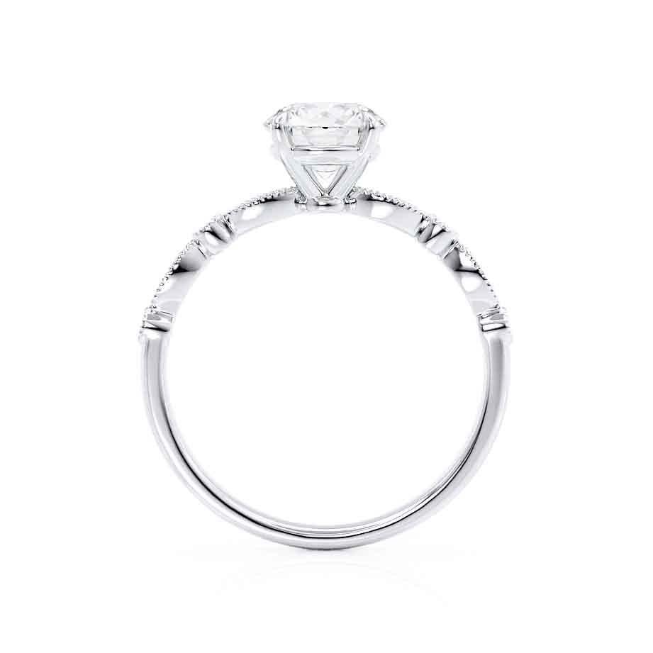 Pave Band Moissanite Ring