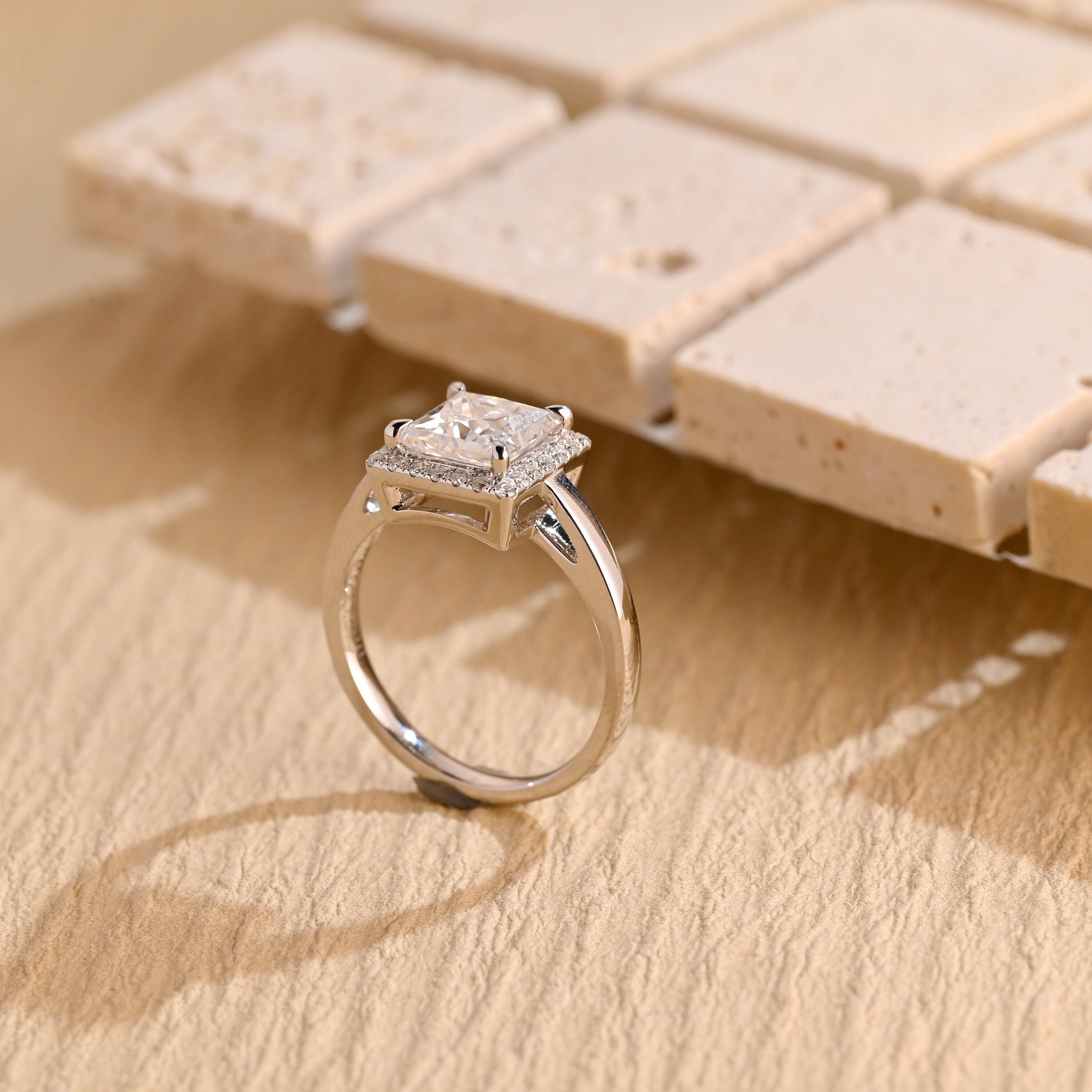 Halo Engagement Ring for Women
