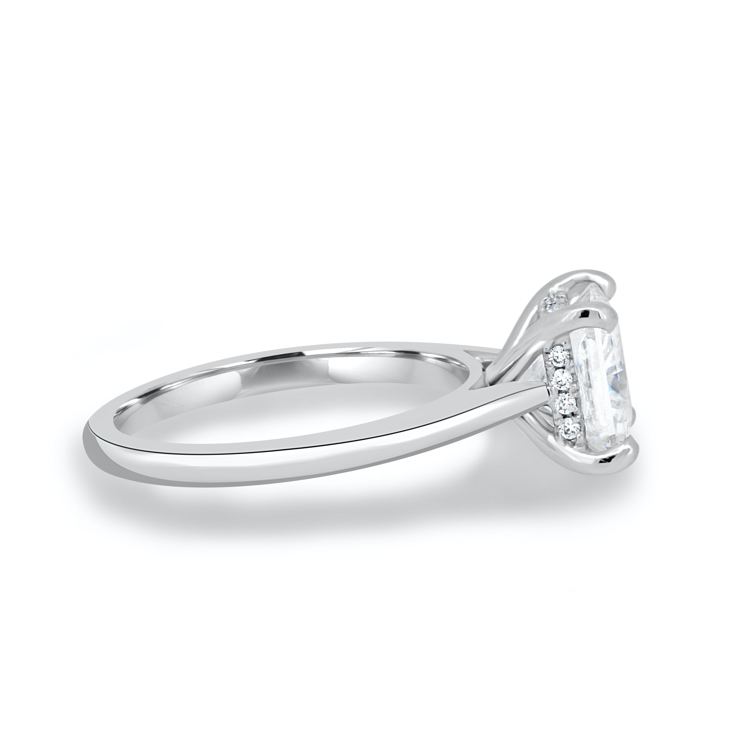 Hidden Halo Engagement Ring