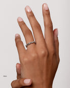 Mixed Shape Moissanite Eternity Diamond Wedding Band in Solid Gold