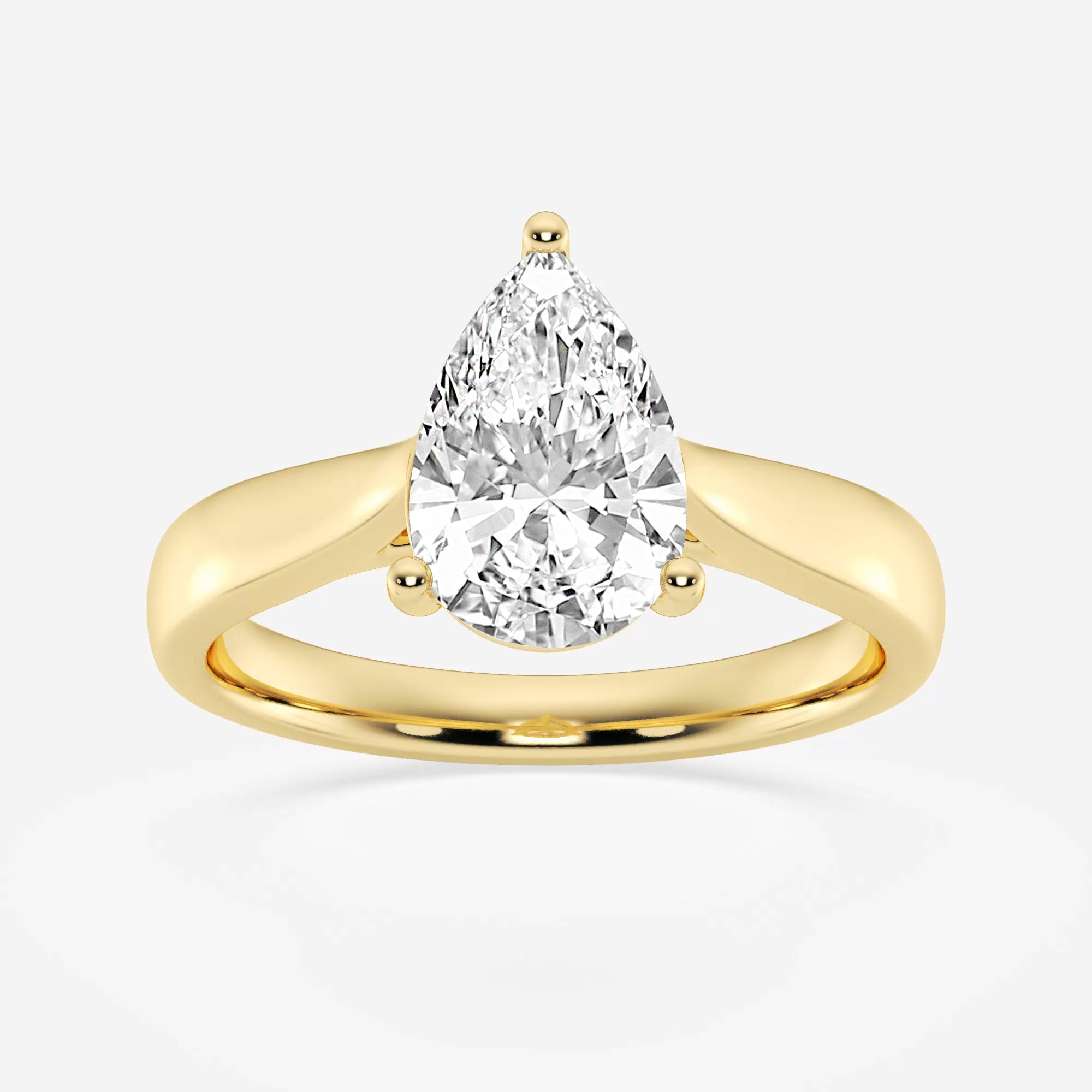 Pear Cut Moissanite Solitaire Diamond Engagement Ring For Women