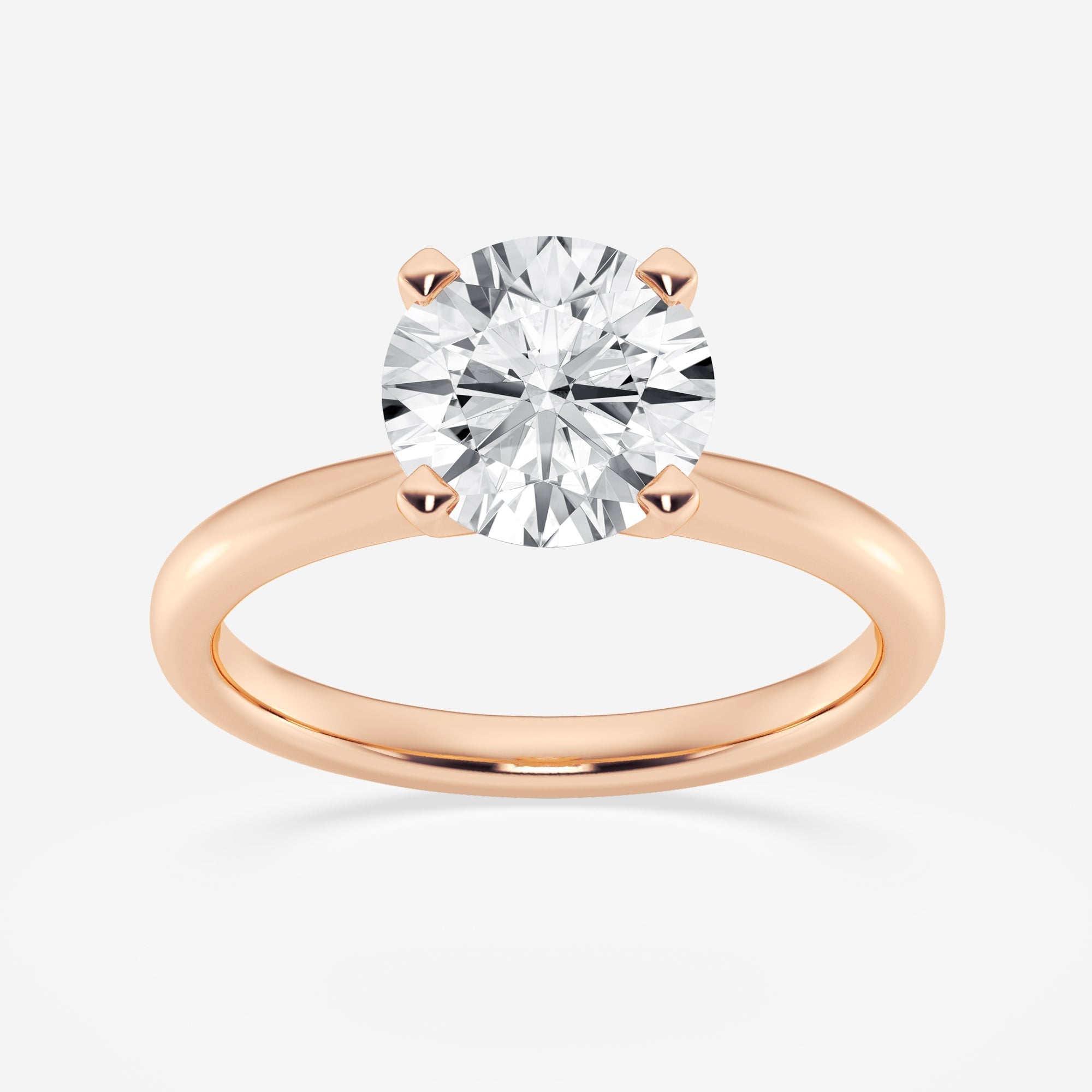 Round Cut Diamond Solitaire Moissanite Engagement Ring For Her
