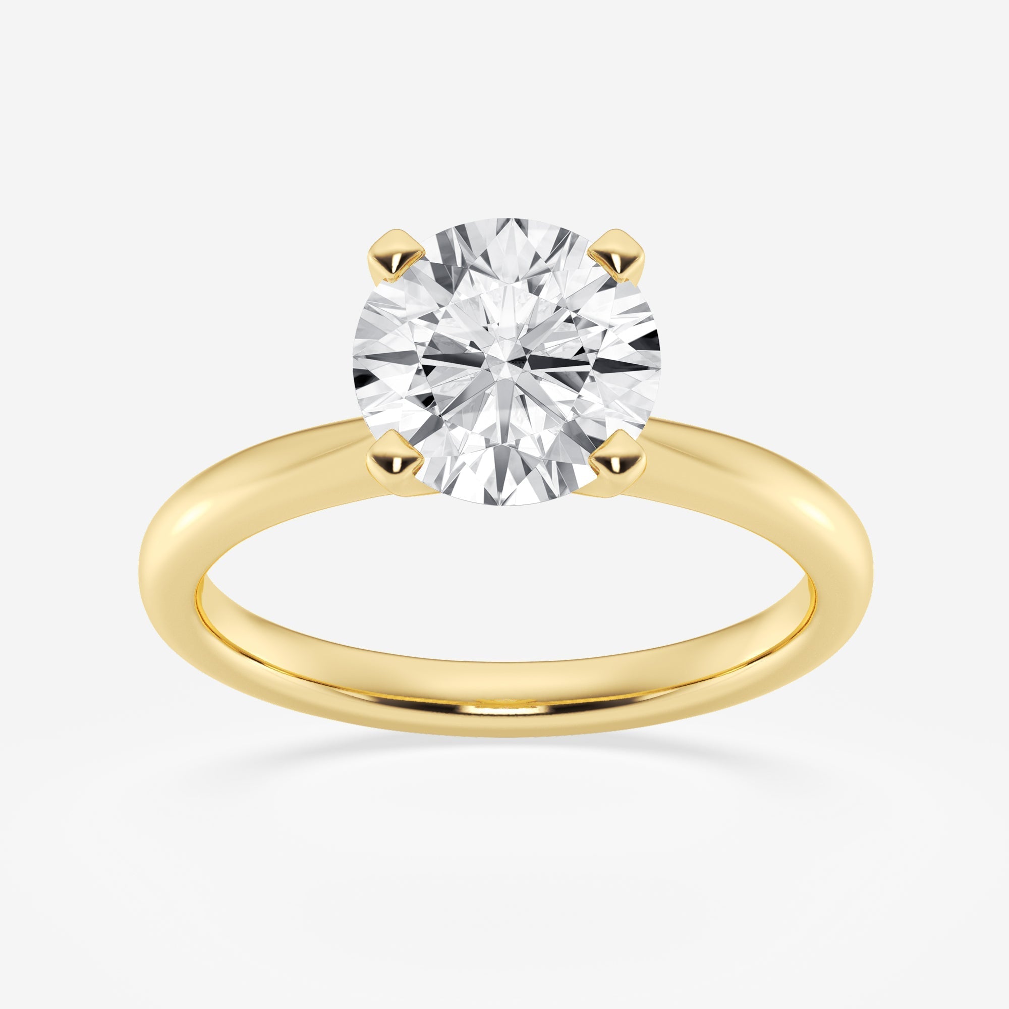 Round Cut Diamond Solitaire Moissanite Engagement Ring For Her